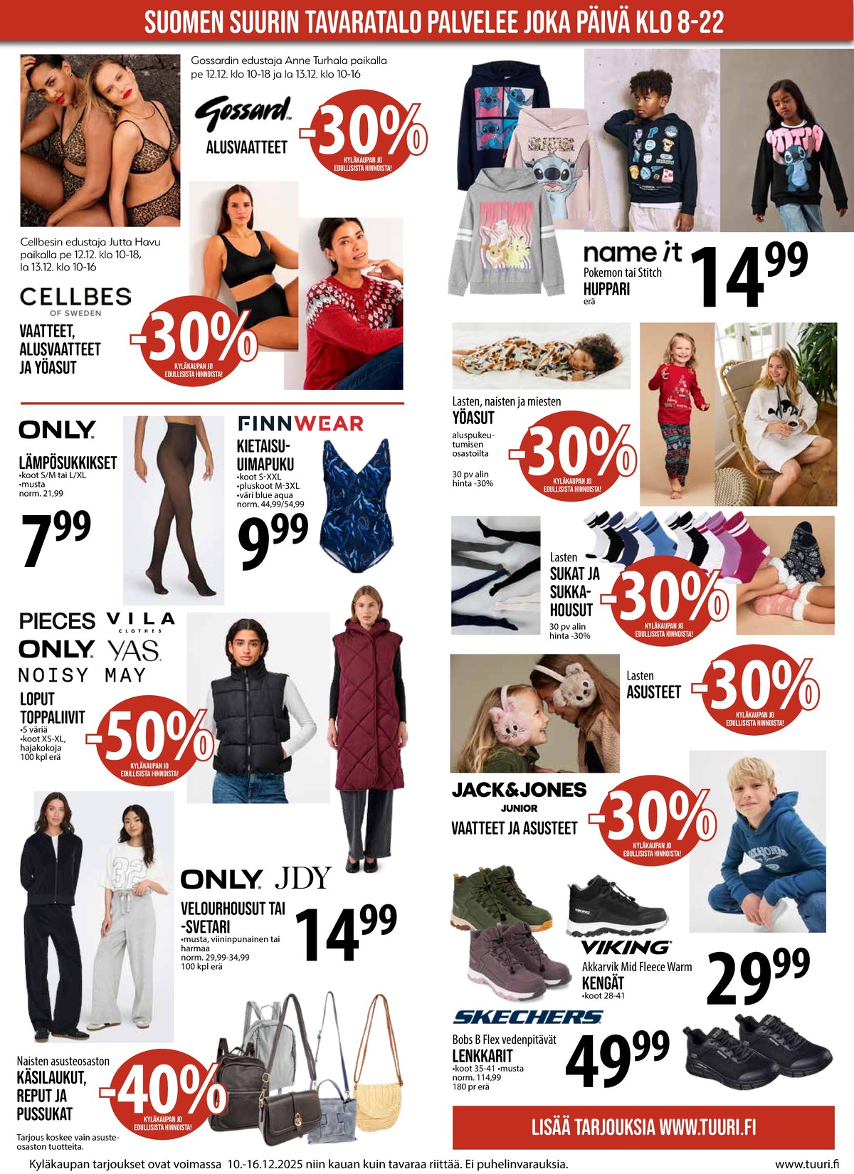 Katso ketjun Keskinen tarjouslehti viikolta 50 sivustolla Viikkotarjoukset.fi. Löydät monia hyviä tarjouksia erilaisista tuotteista. Lue tarjouslehti täältä! Sivu 8