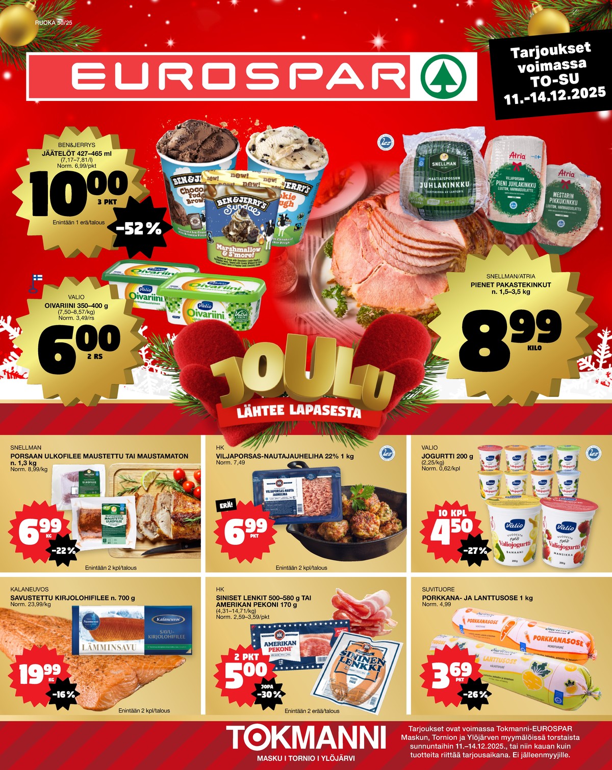 Katso ketjun Tokmanni tarjouslehti viikolta 50 sivustolla Viikkotarjoukset.fi. Löydät monia hyviä tarjouksia erilaisista tuotteista. Lue tarjouslehti täältä! Sivu 1