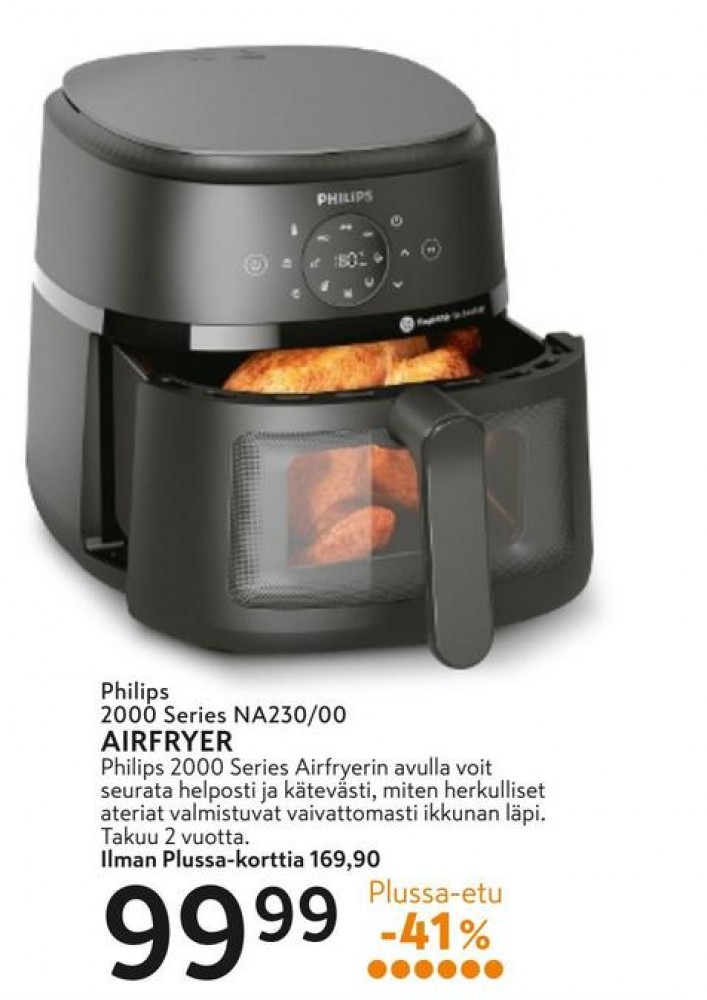 Tarjoukset ja hintavertailu haulla Philips, , Airfryer 0.000 kpl 1 kappale €99.99