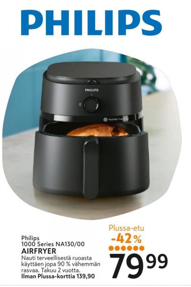 Tarjoukset ja hintavertailu haulla Philips, , Airfryer 0.000 kpl 1 kappale €79.99