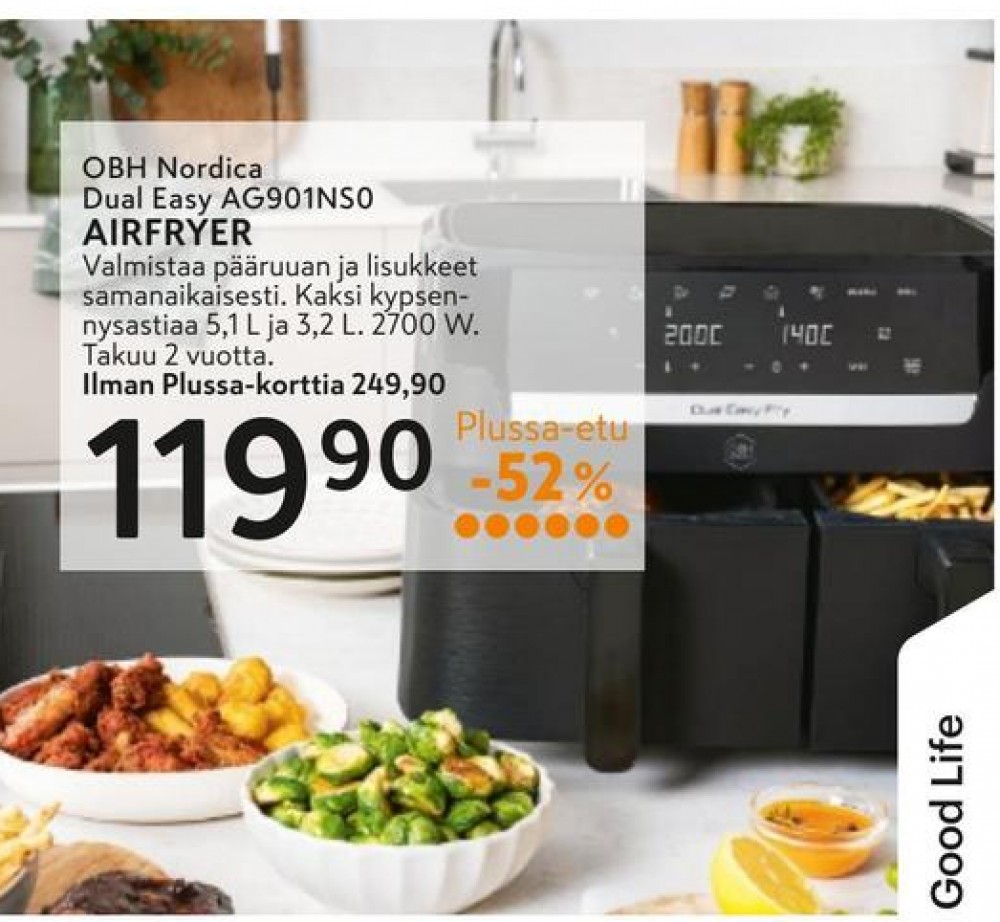 Tarjoukset ja hintavertailu haulla OBH Nordica, , Airfryer 0.000 kpl 1 kappale €119.90