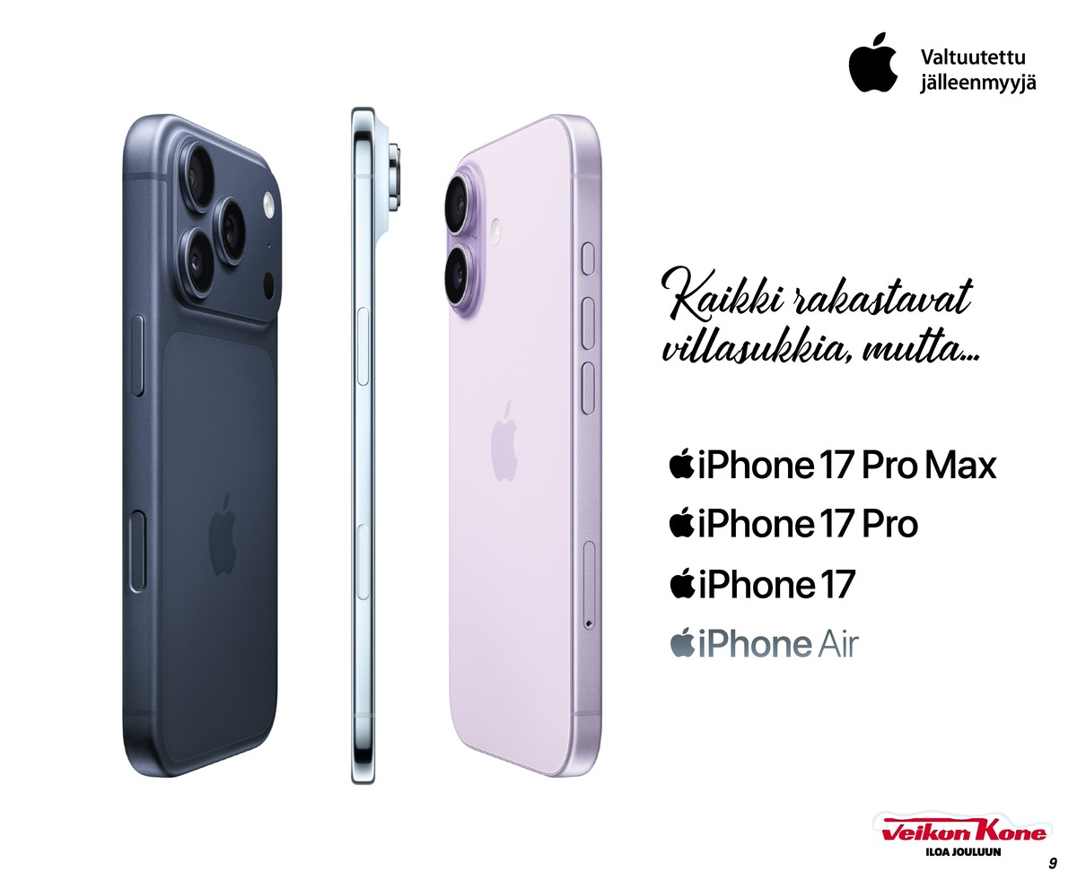 Katso ketjun Veikon Kone tarjouslehti viikolta 51 sivustolla Viikkotarjoukset.fi. Löydät monia hyviä tarjouksia erilaisista tuotteista. Lue tarjouslehti täältä! Sivu 9