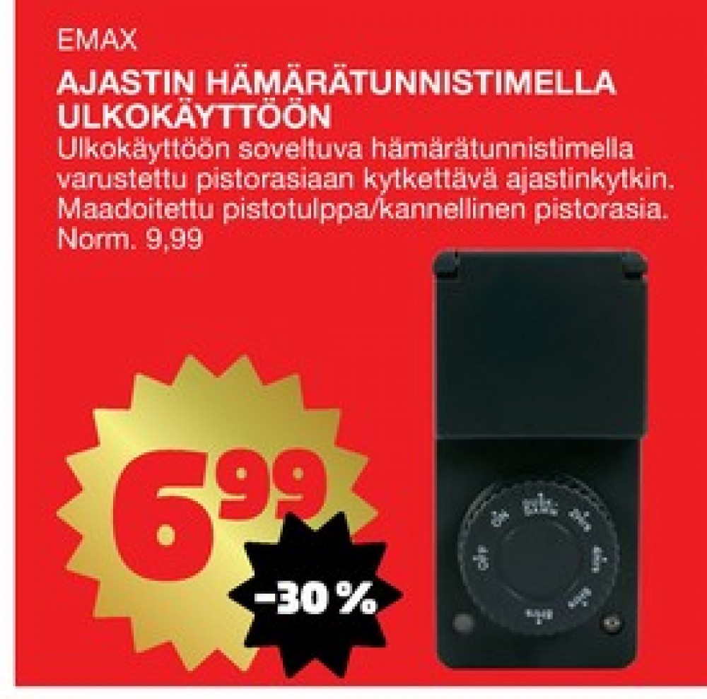 Tarjoukset ja hintavertailu haulla Emax, , Ajastimet 0.000 kpl 1 kappale €6.99