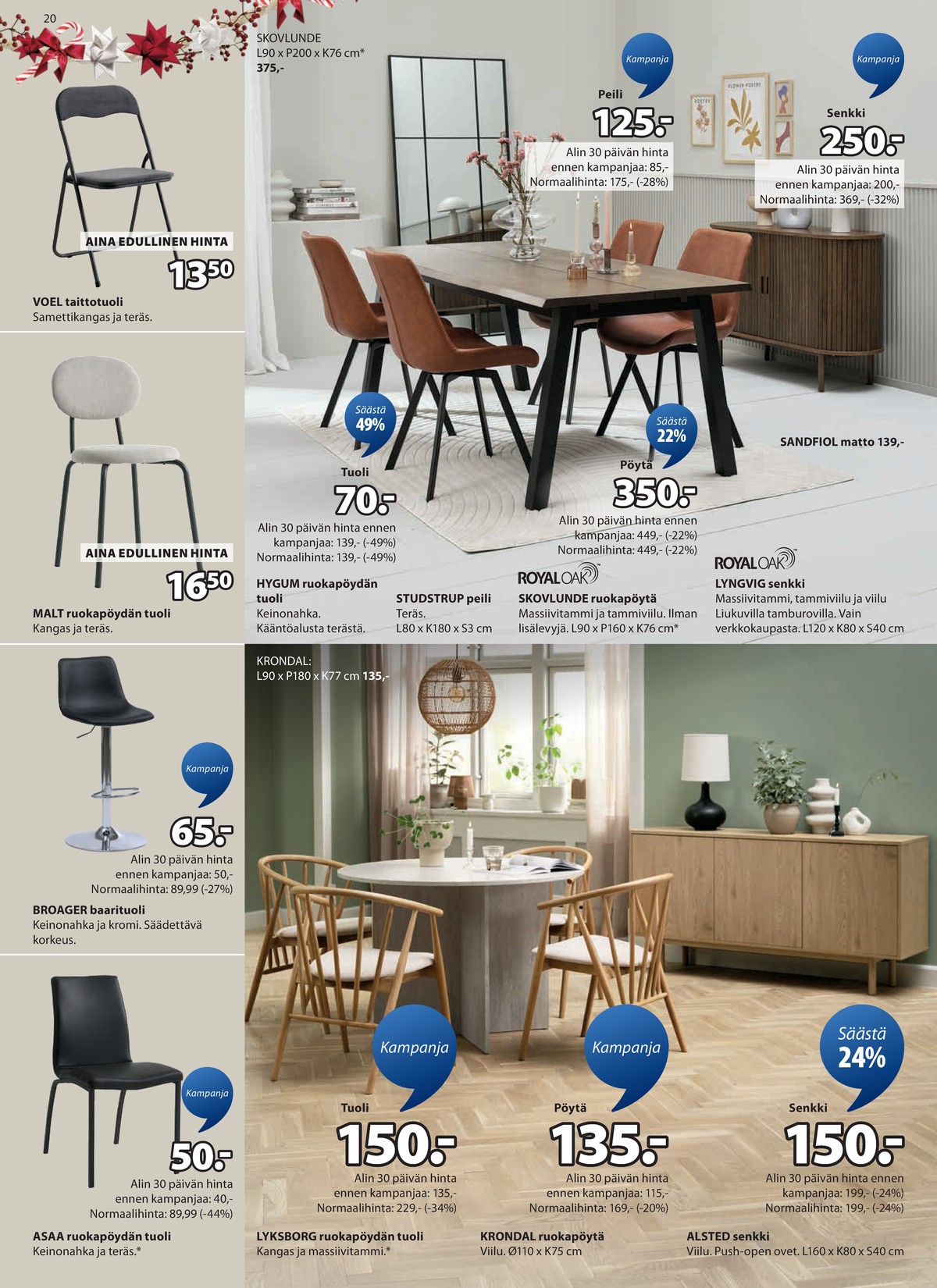 Katso ketjun Jysk tarjouslehti viikolta 51 sivustolla Viikkotarjoukset.fi. Löydät monia hyviä tarjouksia erilaisista tuotteista. Lue tarjouslehti täältä! Sivu 21