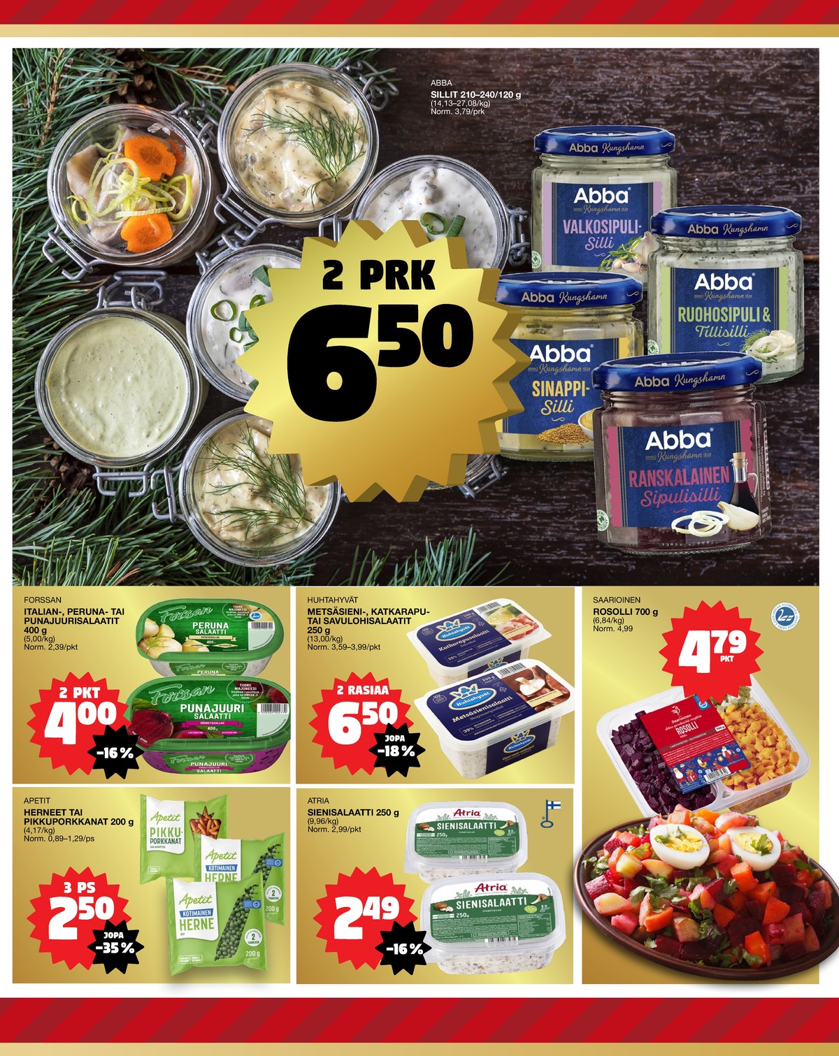 Katso ketjun Tokmanni tarjouslehti viikolta 52 sivustolla Viikkotarjoukset.fi. Löydät monia hyviä tarjouksia erilaisista tuotteista, esimerkiksi sillit abba tai valmissalaatit forssan. Lue tarjouslehti täältä! Sivu 5