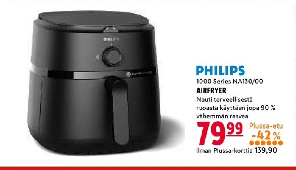 Tarjoukset ja hintavertailu haulla Philips, , Airfryer 0.000 kpl 1 kappale €79.99