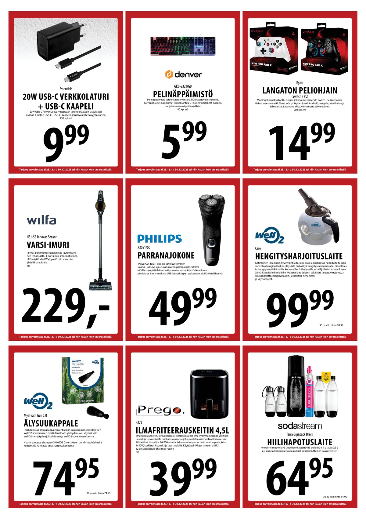 Katso ketjun Keskinen tarjouslehti viikolta 52 sivustolla Viikkotarjoukset.fi. Löydät monia hyviä tarjouksia erilaisista tuotteista. Lue tarjouslehti täältä! Sivu 14