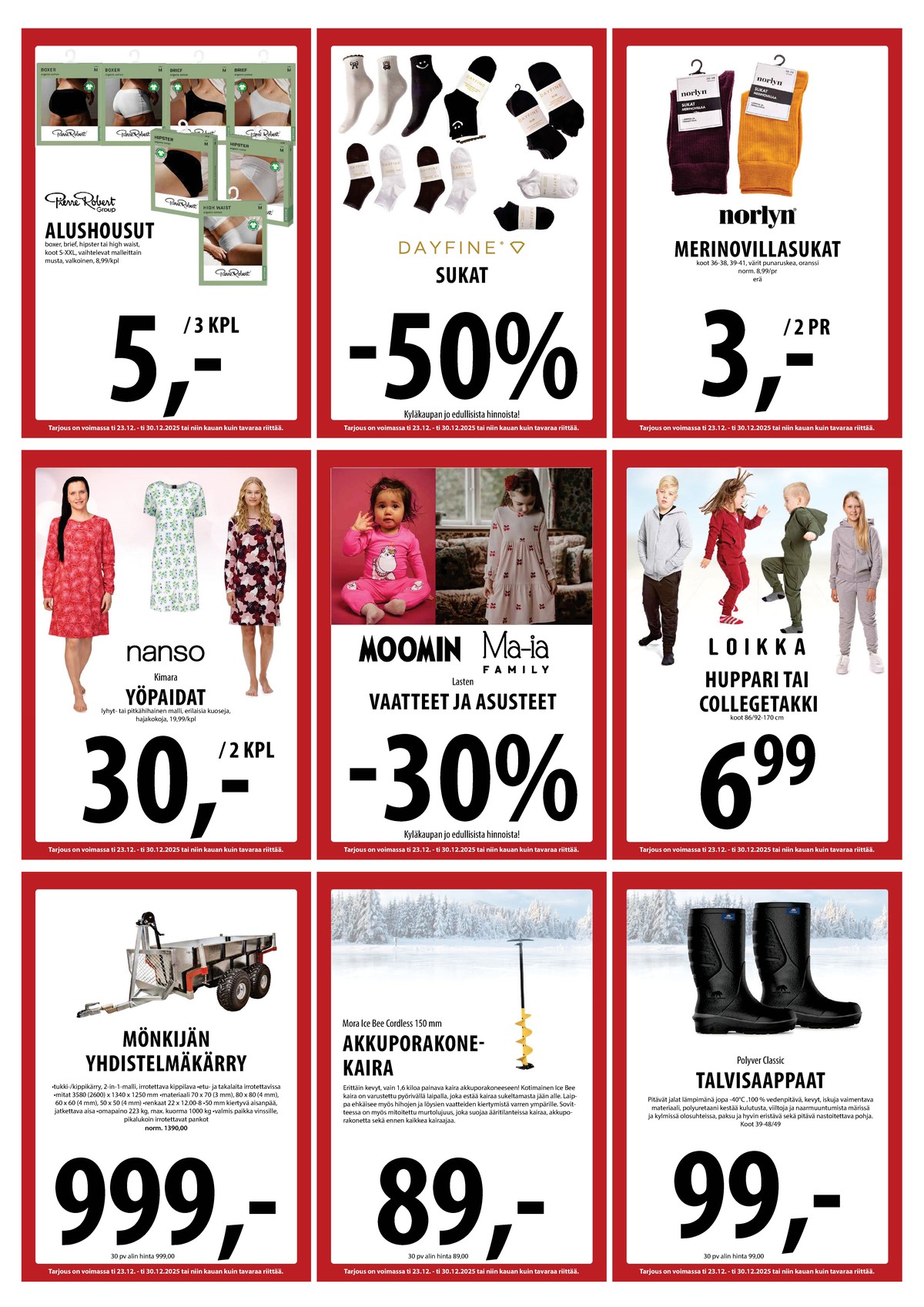 Katso ketjun Keskinen tarjouslehti viikolta 52 sivustolla Viikkotarjoukset.fi. Löydät monia hyviä tarjouksia erilaisista tuotteista. Lue tarjouslehti täältä! Sivu 19