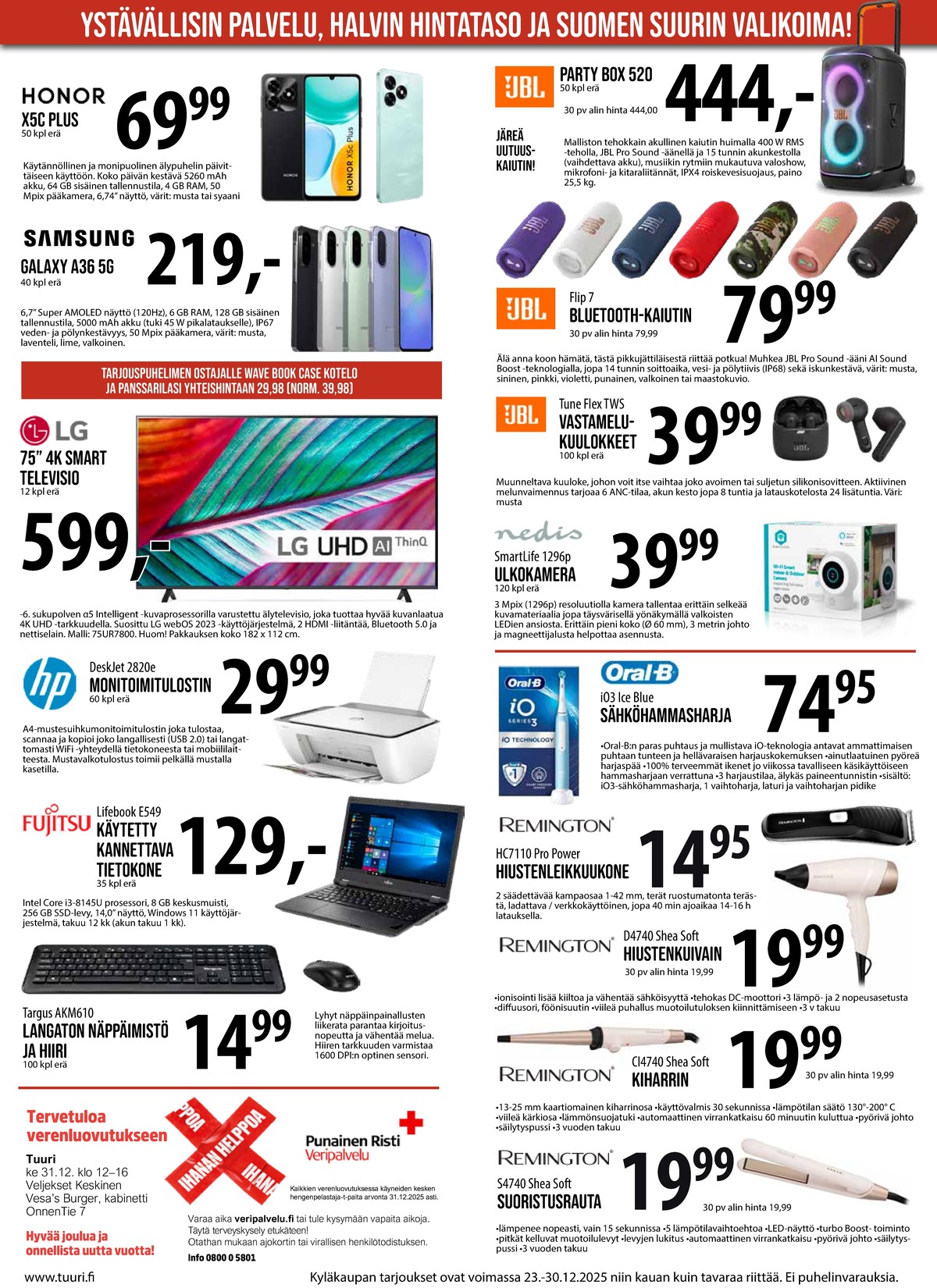 Katso ketjun Keskinen tarjouslehti viikolta 52 sivustolla Viikkotarjoukset.fi. Löydät monia hyviä tarjouksia erilaisista tuotteista. Lue tarjouslehti täältä! Sivu 2