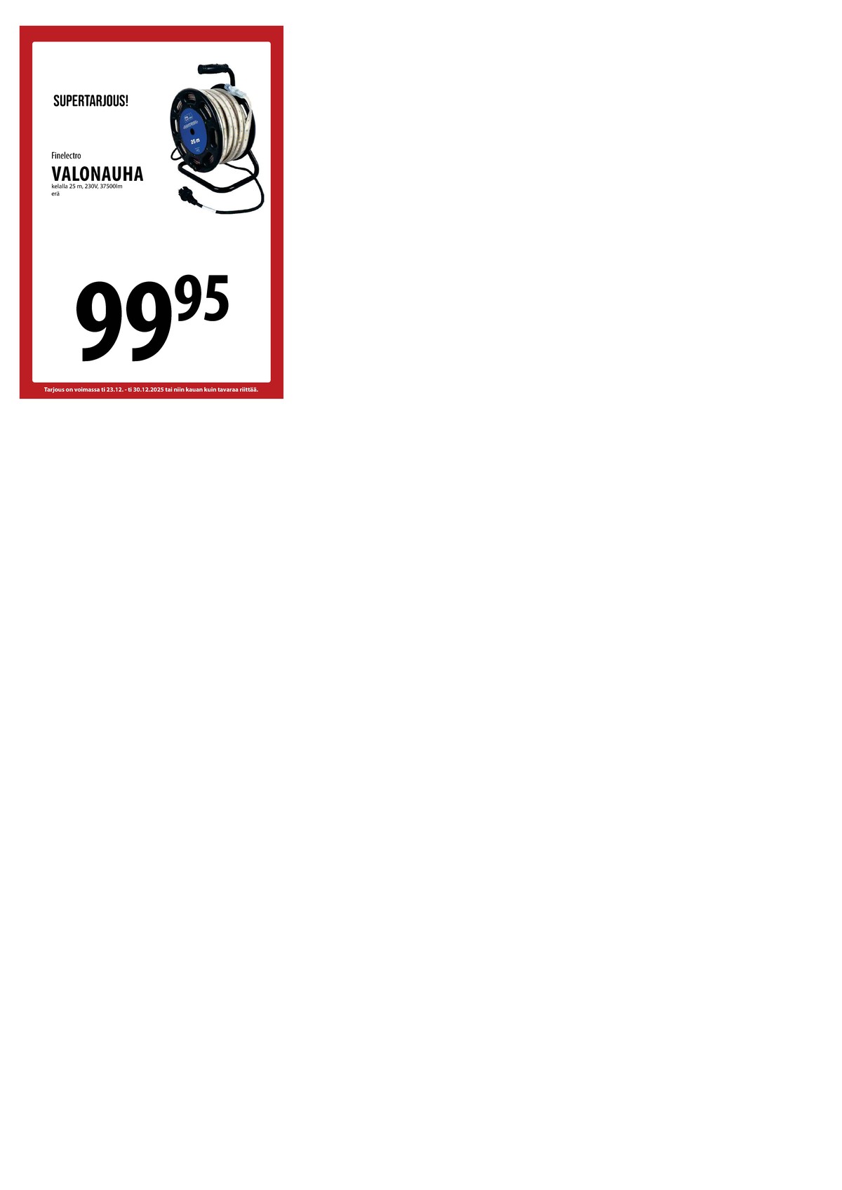 Katso ketjun Keskinen tarjouslehti viikolta 52 sivustolla Viikkotarjoukset.fi. Löydät monia hyviä tarjouksia erilaisista tuotteista. Lue tarjouslehti täältä! Sivu 23