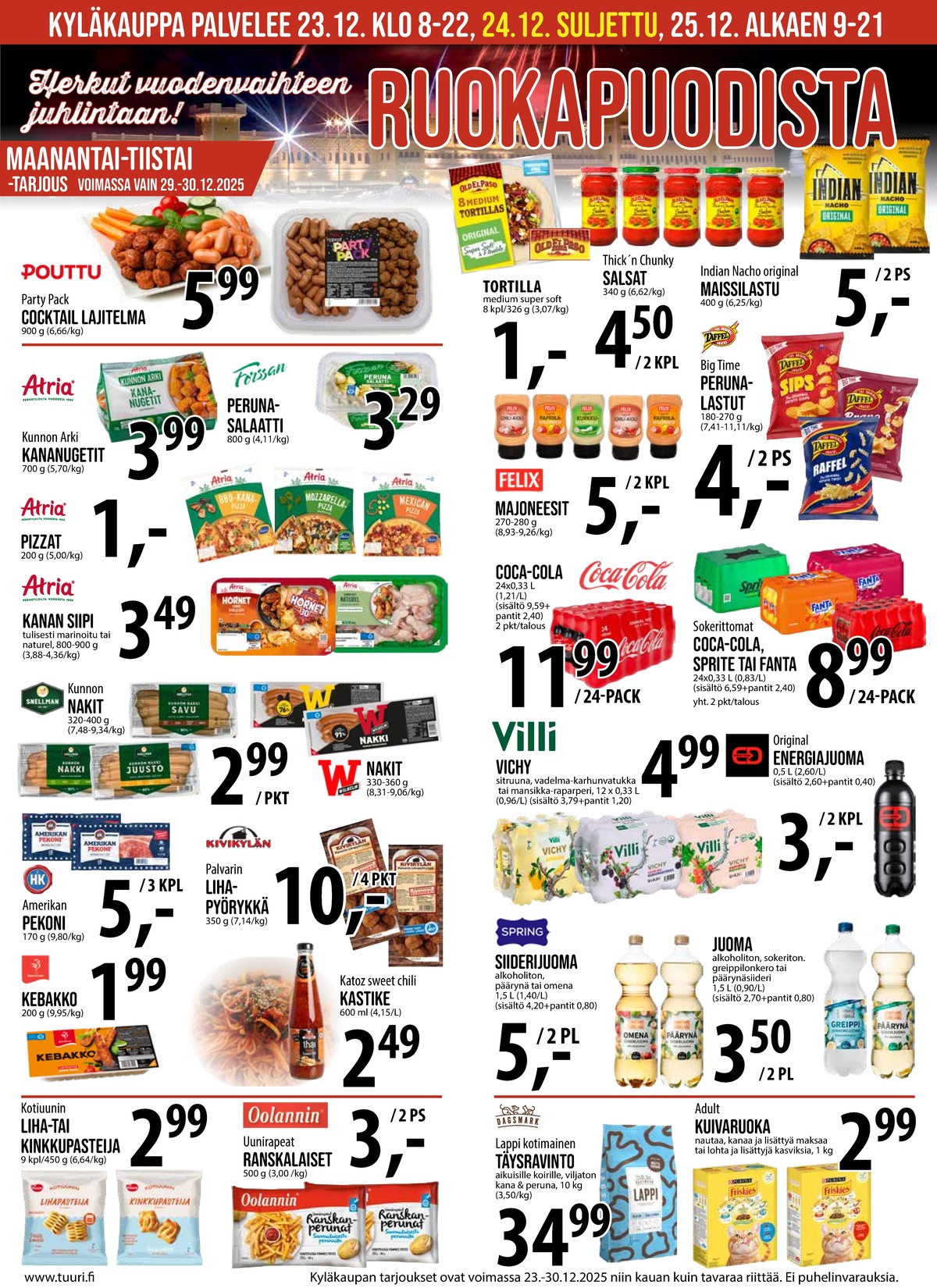 Katso ketjun Keskinen tarjouslehti viikolta 52 sivustolla Viikkotarjoukset.fi. Löydät monia hyviä tarjouksia erilaisista tuotteista. Lue tarjouslehti täältä! Sivu 6