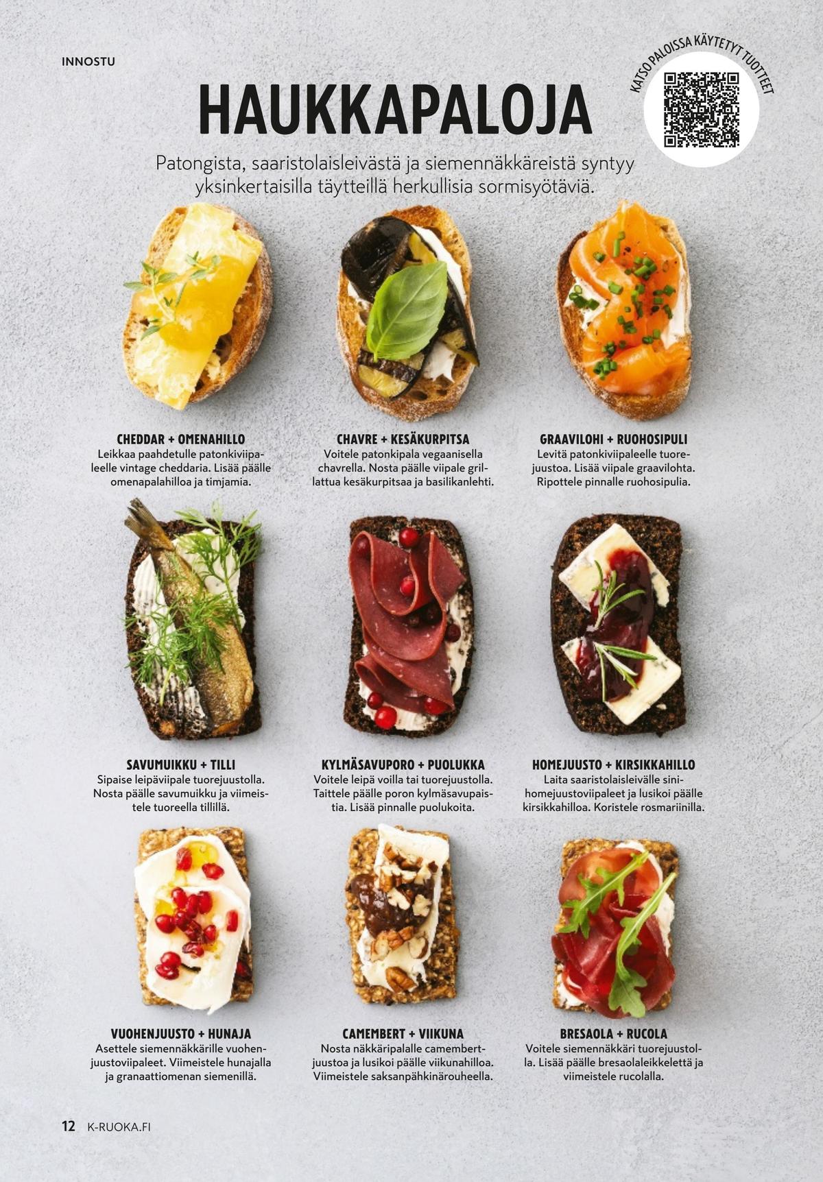 Katso ketjun K-Ruoka tarjouslehti viikolta 1 sivustolla Viikkotarjoukset.fi. Löydät monia hyviä tarjouksia erilaisista tuotteista. Lue tarjouslehti täältä! Sivu 12