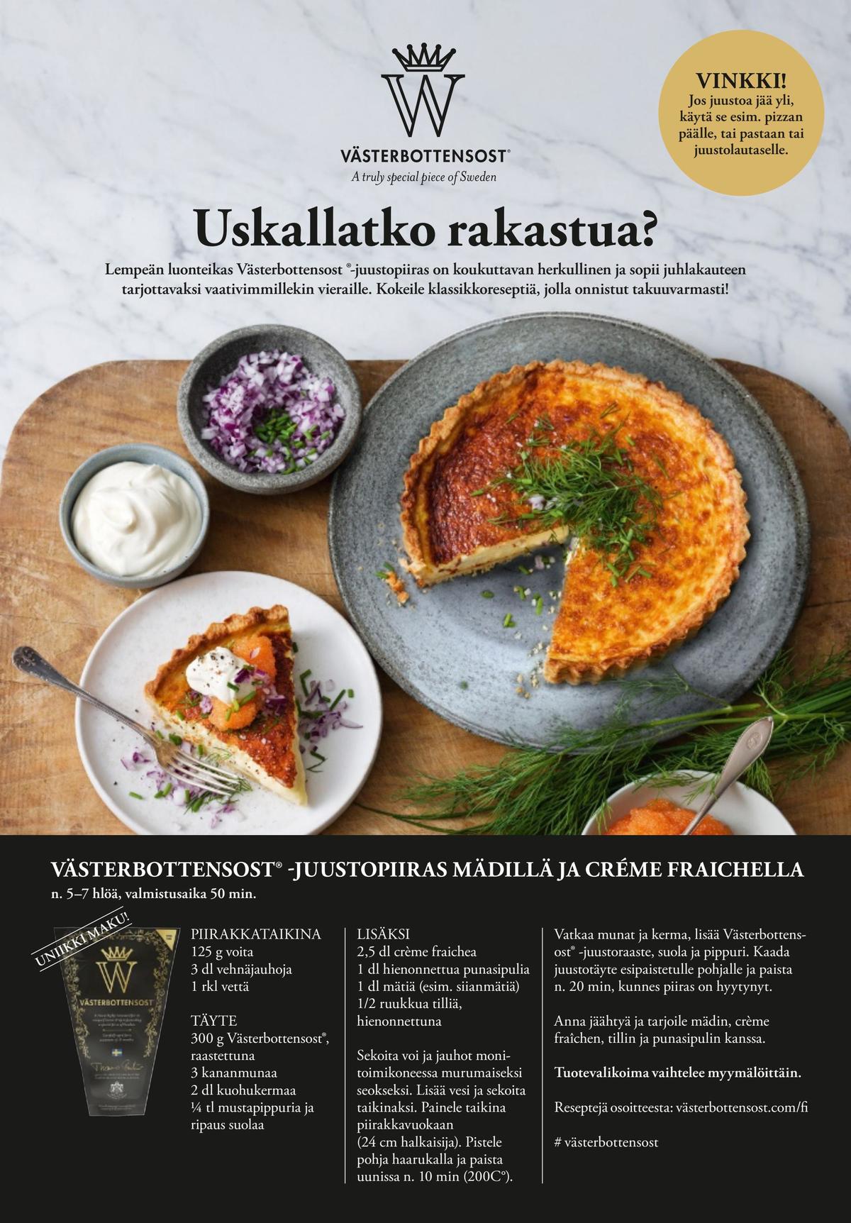 Katso ketjun K-Ruoka tarjouslehti viikolta 1 sivustolla Viikkotarjoukset.fi. Löydät monia hyviä tarjouksia erilaisista tuotteista. Lue tarjouslehti täältä! Sivu 40