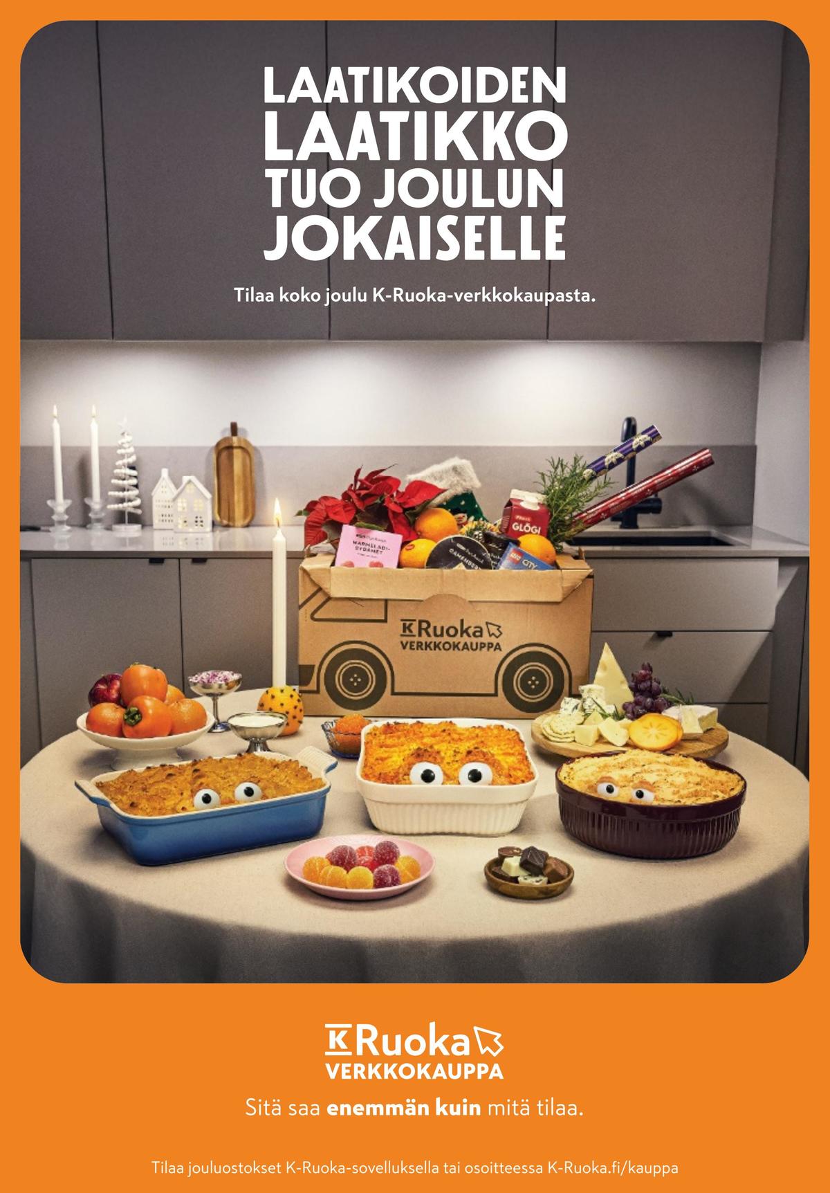 Katso ketjun K-Ruoka tarjouslehti viikolta 1 sivustolla Viikkotarjoukset.fi. Löydät monia hyviä tarjouksia erilaisista tuotteista. Lue tarjouslehti täältä! Sivu 52