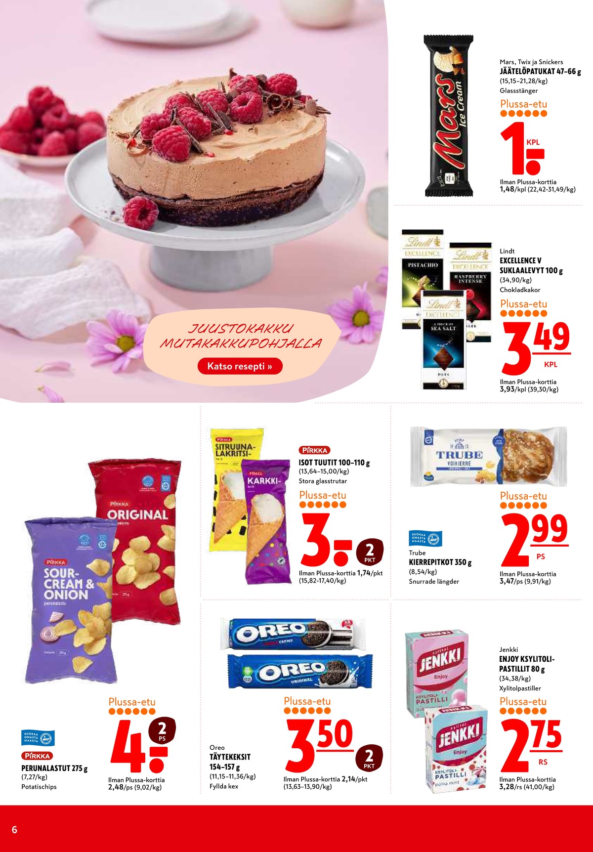 Katso ketjun K-Citymarket tarjouslehti viikolta 1 sivustolla Viikkotarjoukset.fi. Löydät monia hyviä tarjouksia erilaisista tuotteista. Lue tarjouslehti täältä! Sivu 6