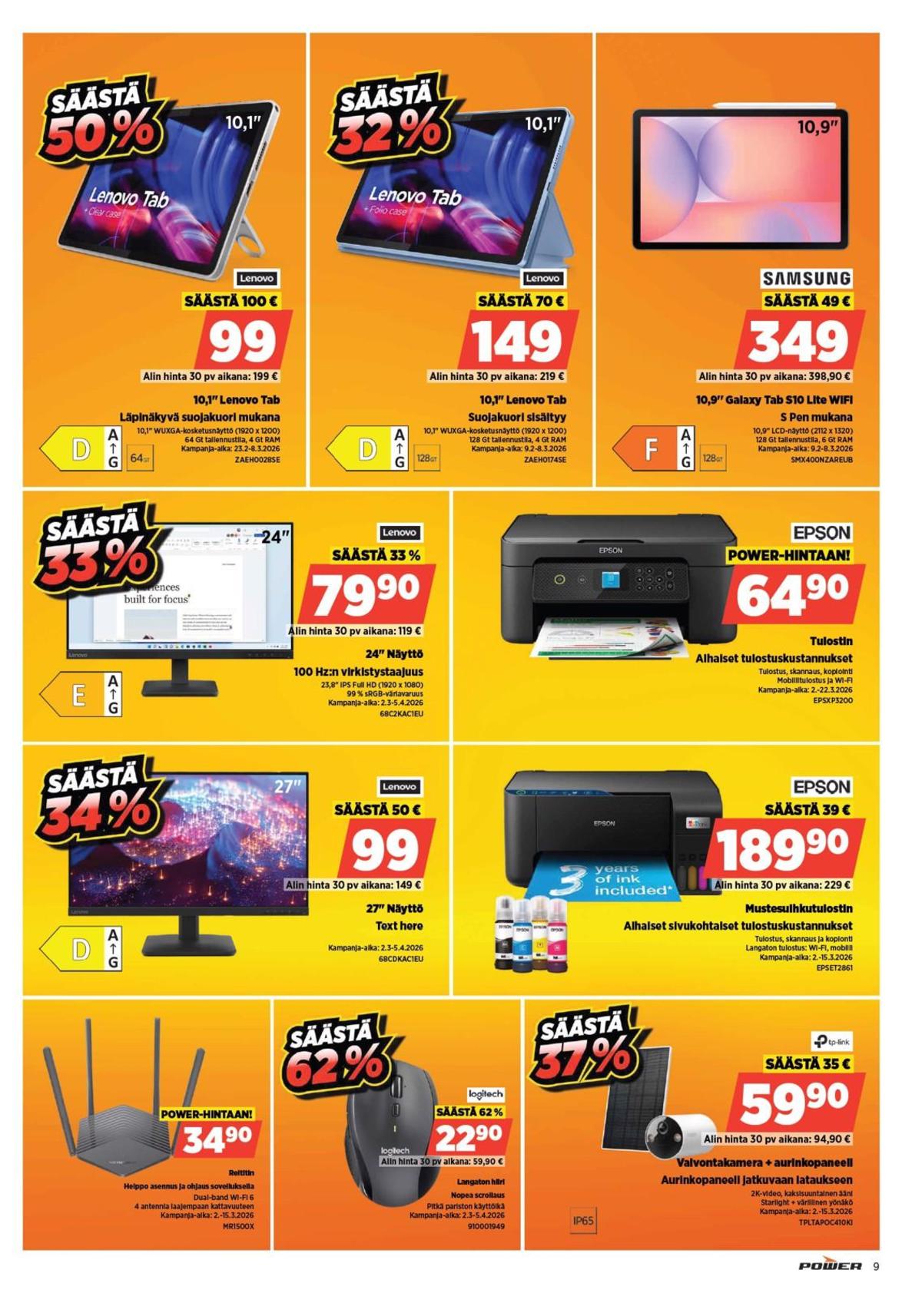 Katso ketjun Power tarjouslehti viikolta 10 sivustolla Viikkotarjoukset.fi. Löydät monia hyviä tarjouksia erilaisista tuotteista. Lue tarjouslehti täältä! Sivu 11