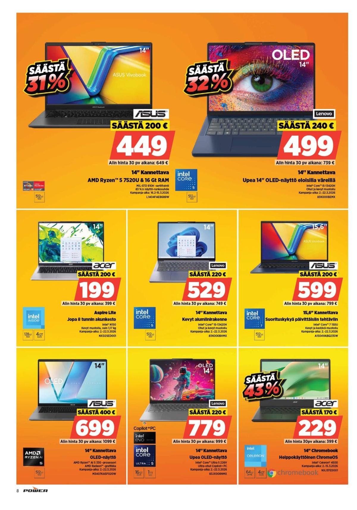 Katso ketjun Power tarjouslehti viikolta 10 sivustolla Viikkotarjoukset.fi. Löydät monia hyviä tarjouksia erilaisista tuotteista. Lue tarjouslehti täältä! Sivu 10