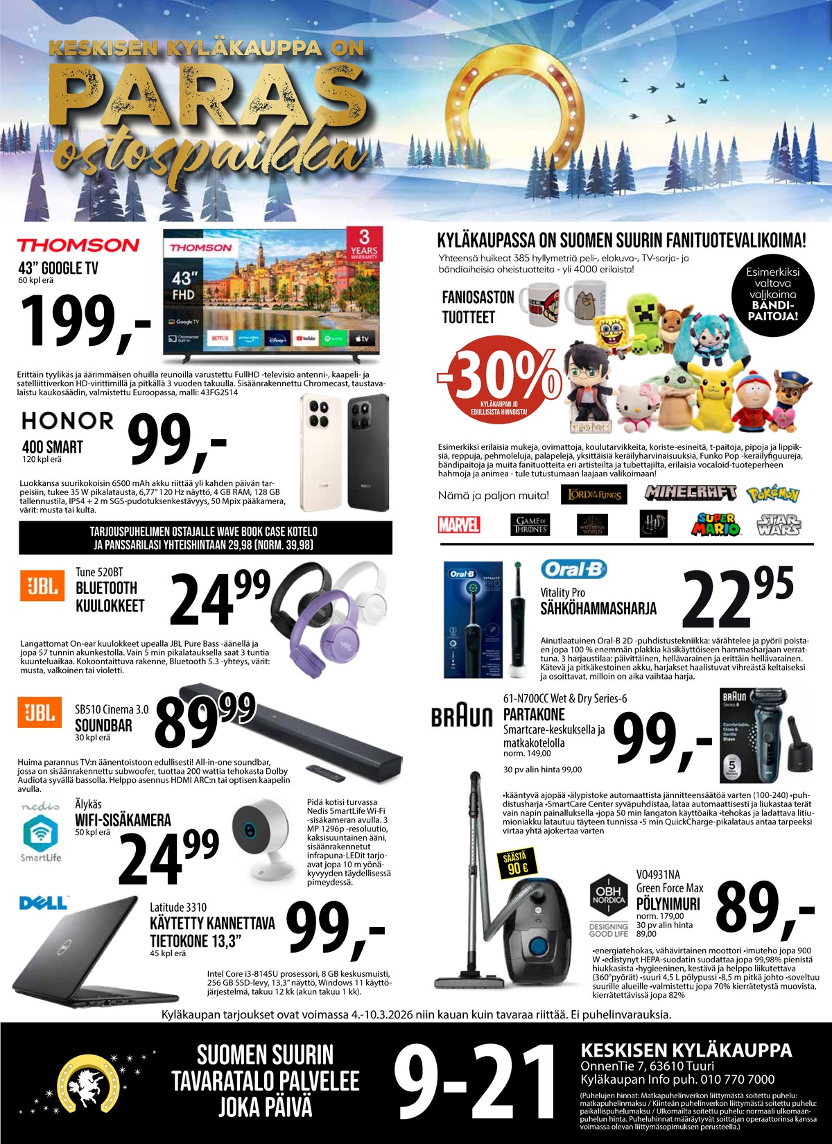 Katso ketjun Keskinen tarjouslehti viikolta 10 sivustolla Viikkotarjoukset.fi. Löydät monia hyviä tarjouksia erilaisista tuotteista. Lue tarjouslehti täältä! Sivu 1