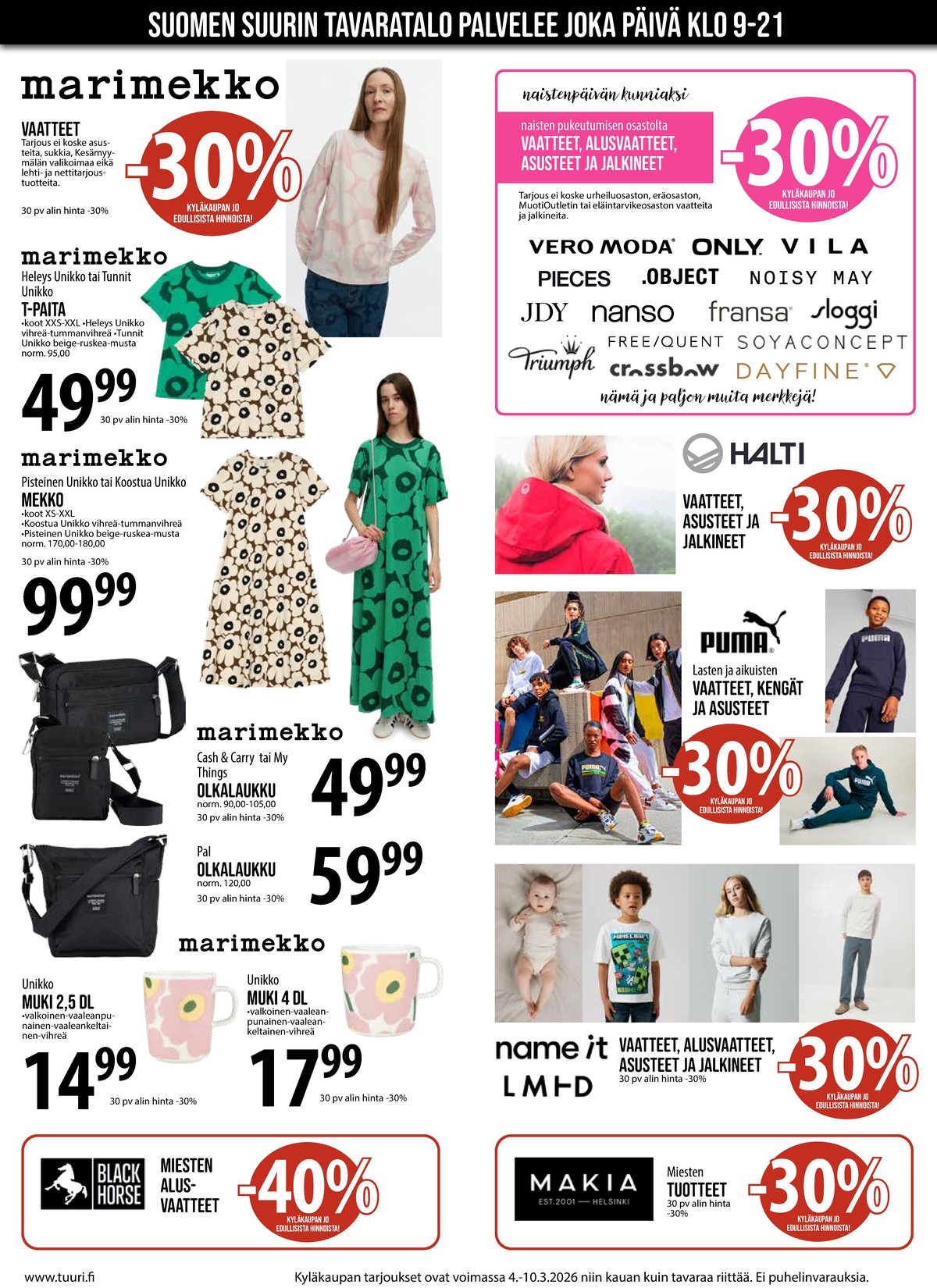 Katso ketjun Keskinen tarjouslehti viikolta 10 sivustolla Viikkotarjoukset.fi. Löydät monia hyviä tarjouksia erilaisista tuotteista. Lue tarjouslehti täältä! Sivu 3