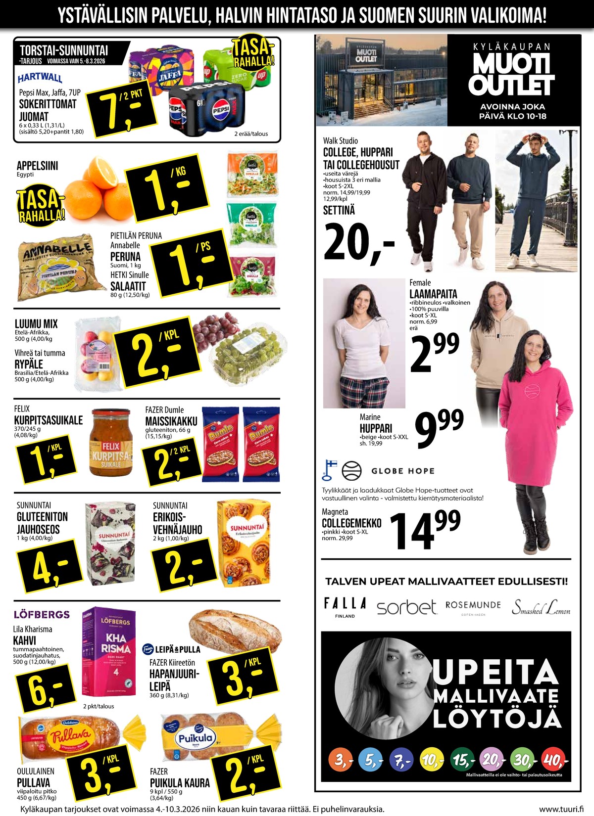 Katso ketjun Keskinen tarjouslehti viikolta 10 sivustolla Viikkotarjoukset.fi. Löydät monia hyviä tarjouksia erilaisista tuotteista. Lue tarjouslehti täältä! Sivu 6