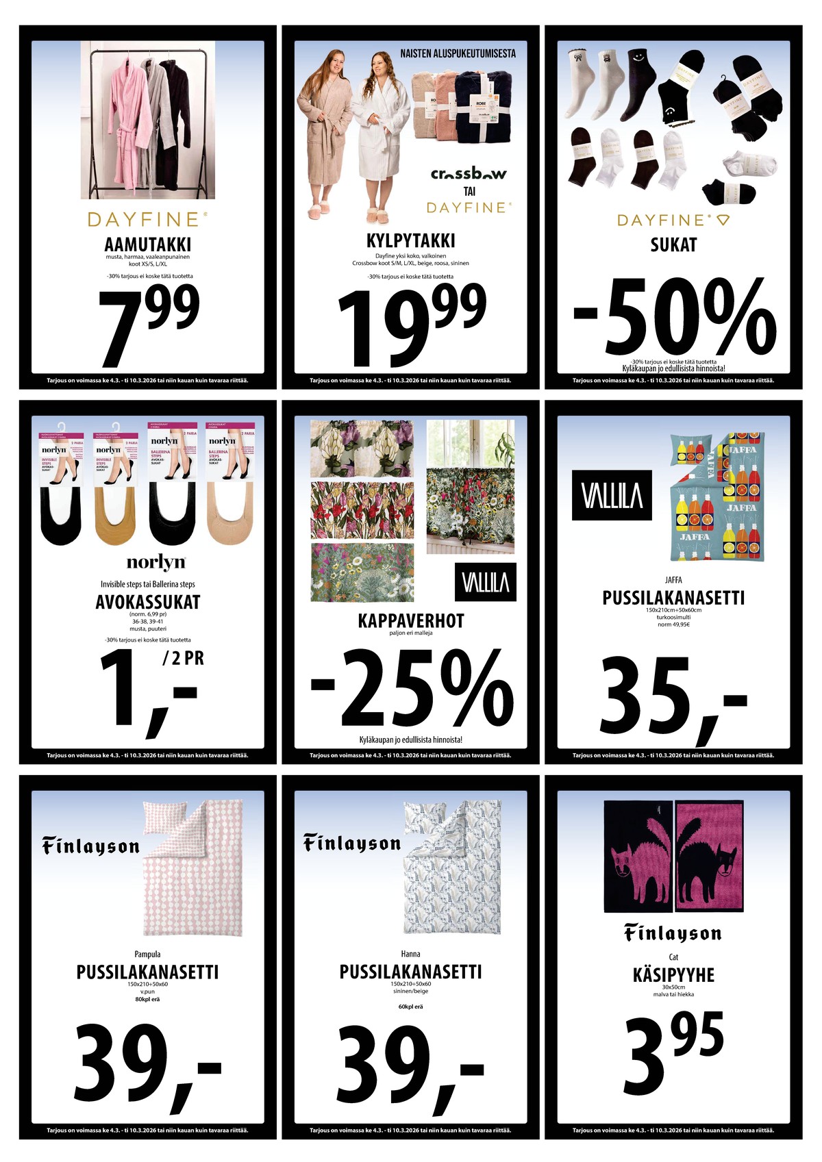 Katso ketjun Keskinen tarjouslehti viikolta 10 sivustolla Viikkotarjoukset.fi. Löydät monia hyviä tarjouksia erilaisista tuotteista. Lue tarjouslehti täältä! Sivu 9