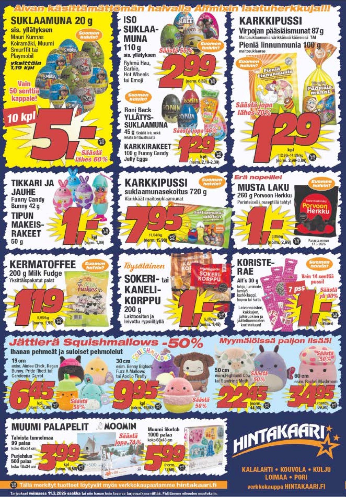 Katso ketjun Hintakaari tarjouslehti viikolta 10 sivustolla Viikkotarjoukset.fi. Löydät monia hyviä tarjouksia erilaisista tuotteista. Lue tarjouslehti täältä! Sivu 2