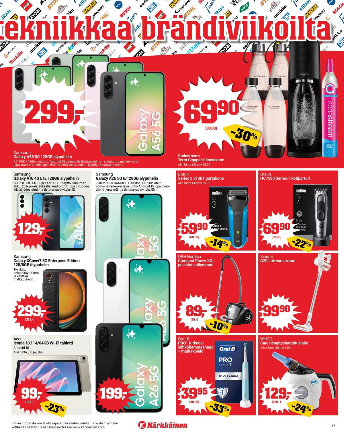 Katso ketjun Kärkkäinen tarjouslehti viikolta 11 sivustolla Viikkotarjoukset.fi. Löydät monia hyviä tarjouksia erilaisista tuotteista. Lue tarjouslehti täältä! Sivu 17