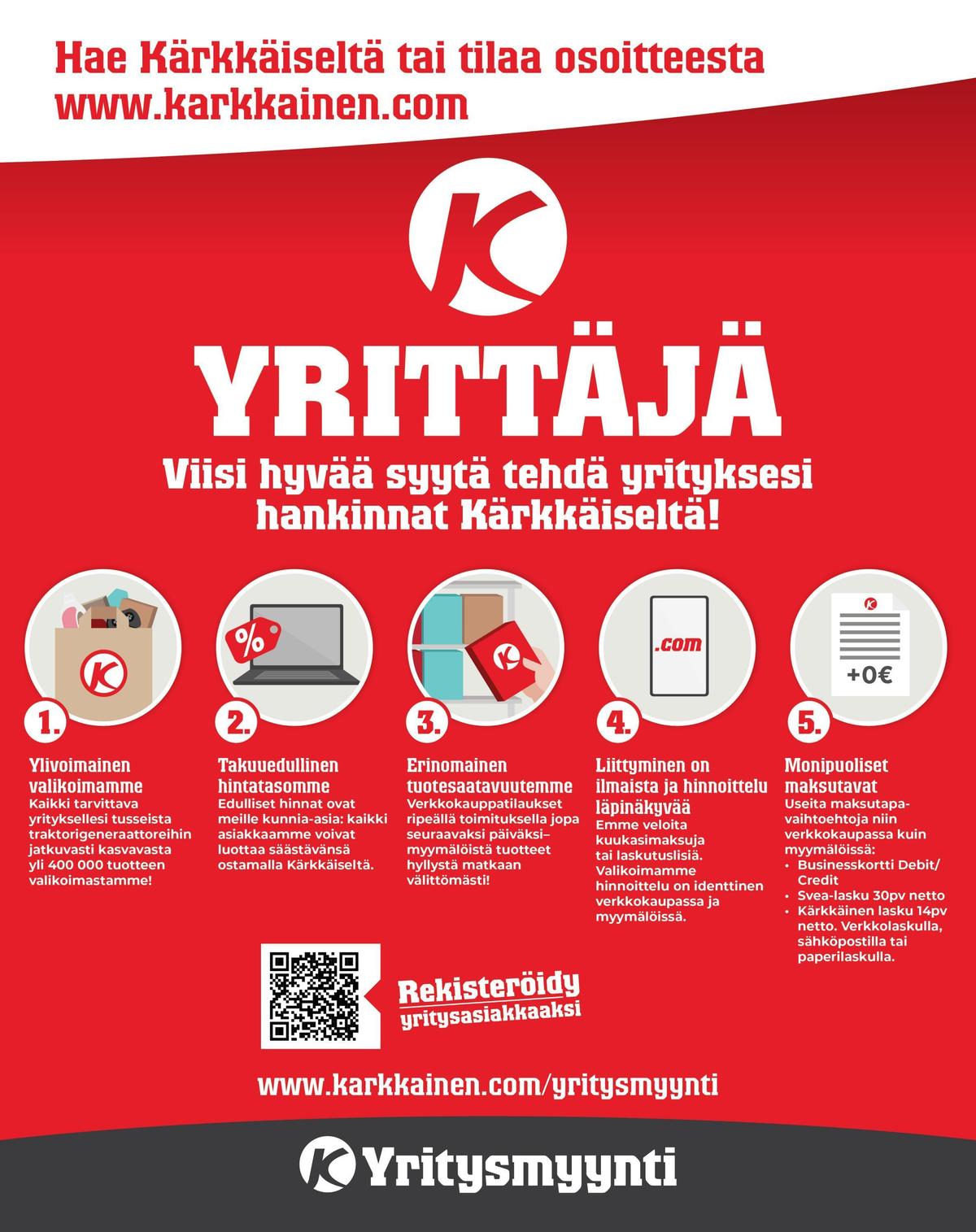 Katso ketjun Kärkkäinen tarjouslehti viikolta 11 sivustolla Viikkotarjoukset.fi. Löydät monia hyviä tarjouksia erilaisista tuotteista. Lue tarjouslehti täältä! Sivu 23