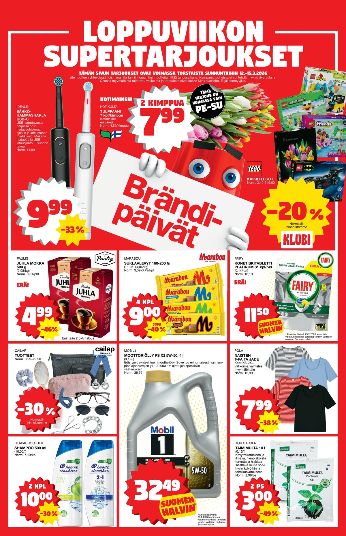 Katso ketjun Tokmanni tarjouslehti viikolta 11 sivustolla Viikkotarjoukset.fi. Löydät monia hyviä tarjouksia erilaisista tuotteista, esimerkiksi %product1% tai muista tuotteista. Lue tarjouslehti täältä! Sivu 24