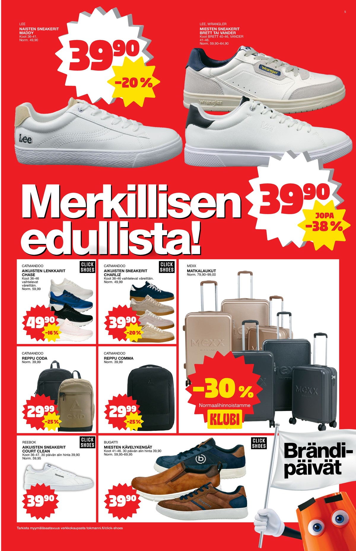 Katso ketjun Tokmanni tarjouslehti viikolta 11 sivustolla Viikkotarjoukset.fi. Löydät monia hyviä tarjouksia erilaisista tuotteista, esimerkiksi %product1% tai muista tuotteista. Lue tarjouslehti täältä! Sivu 5