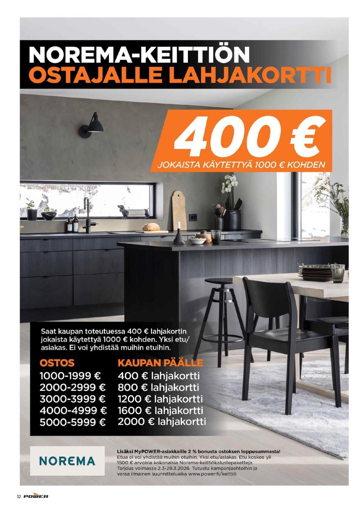 Katso ketjun Power tarjouslehti viikolta 11 sivustolla Viikkotarjoukset.fi. Löydät monia hyviä tarjouksia erilaisista tuotteista. Lue tarjouslehti täältä! Sivu 33