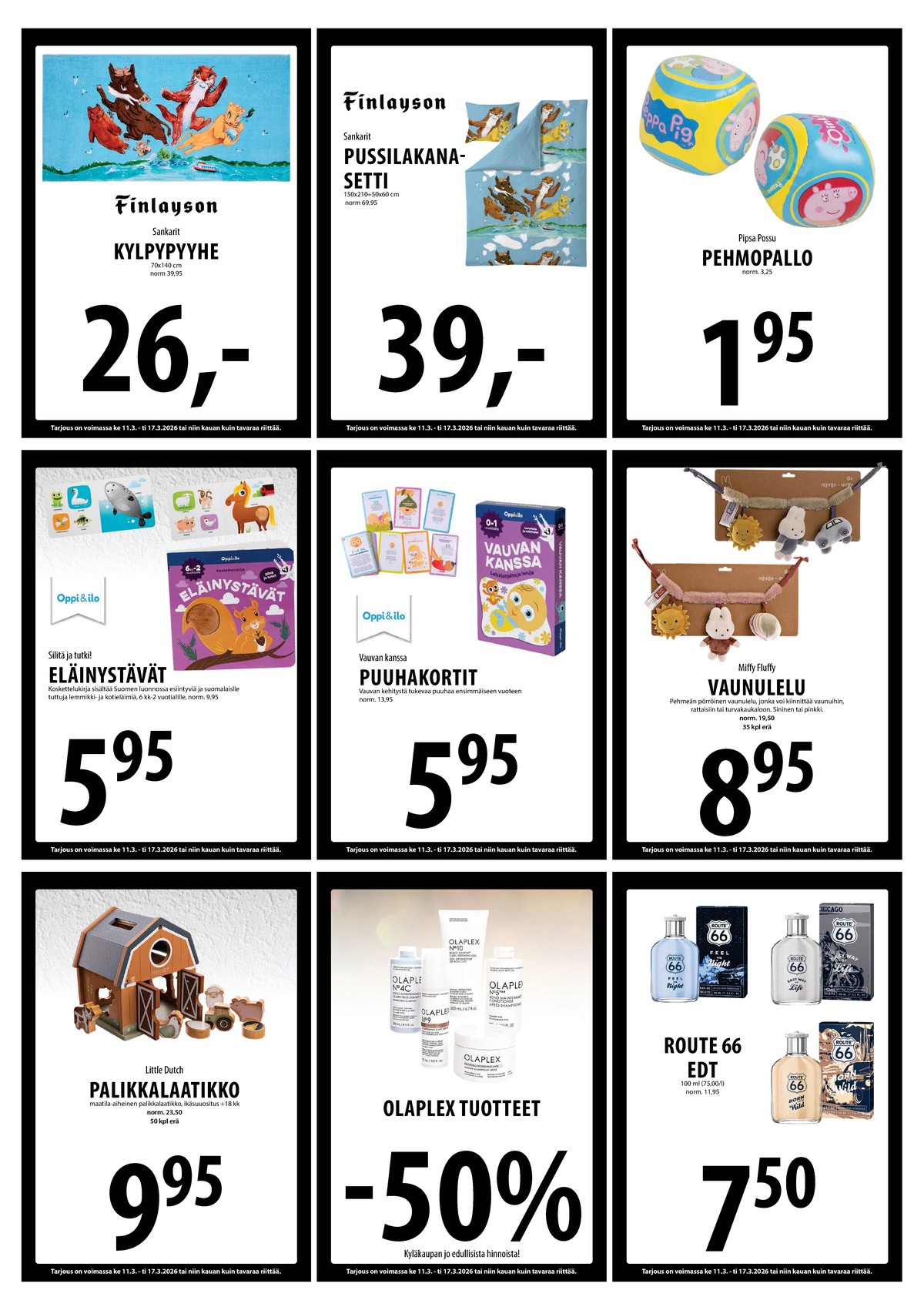 Katso ketjun Keskinen tarjouslehti viikolta 11 sivustolla Viikkotarjoukset.fi. Löydät monia hyviä tarjouksia erilaisista tuotteista. Lue tarjouslehti täältä! Sivu 13