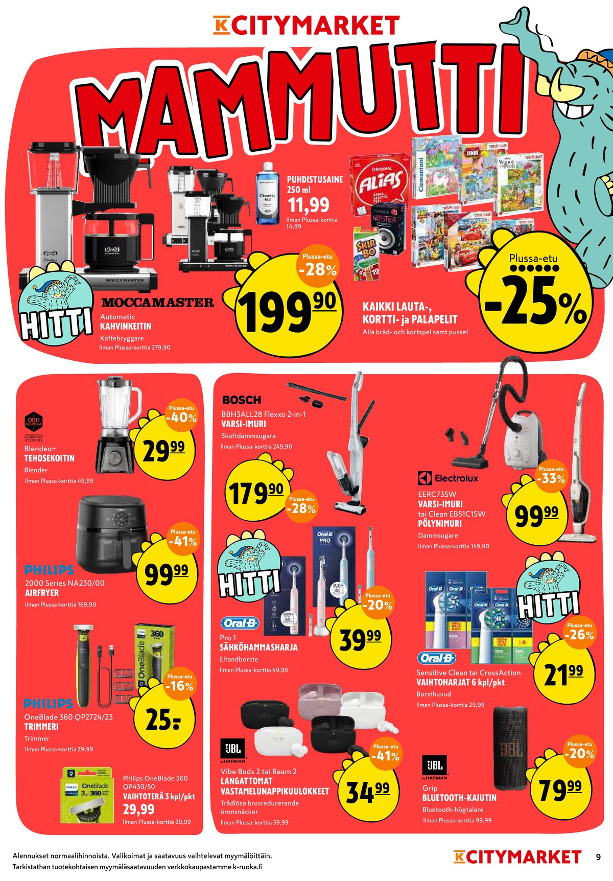 Katso ketjun K-Citymarket tarjouslehti viikolta 11 sivustolla Viikkotarjoukset.fi. Löydät monia hyviä tarjouksia erilaisista tuotteista, esimerkiksi kahvinkeittimen puhdistusaine moccamaster tai kahvinkeittimet moccamaster. Lue tarjouslehti täältä! Sivu 9