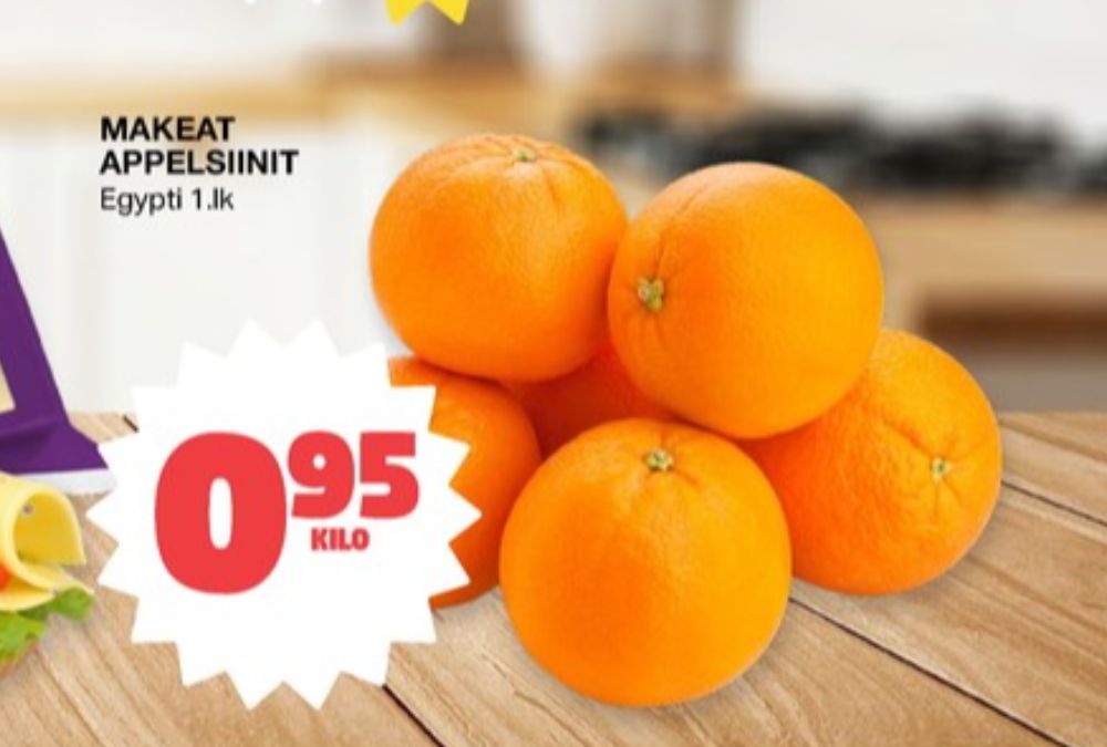 Tarjoukset ja hintavertailu haulla ei määritelty, , Appelsiinit 1.000 kg 1 paketti(a) €0.95