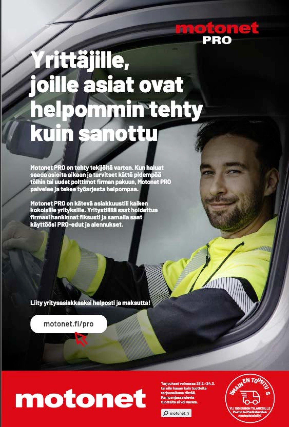 Katso ketjun Motonet tarjouslehti viikolta 11 sivustolla Viikkotarjoukset.fi. Löydät monia hyviä tarjouksia erilaisista tuotteista. Lue tarjouslehti täältä! Sivu 16