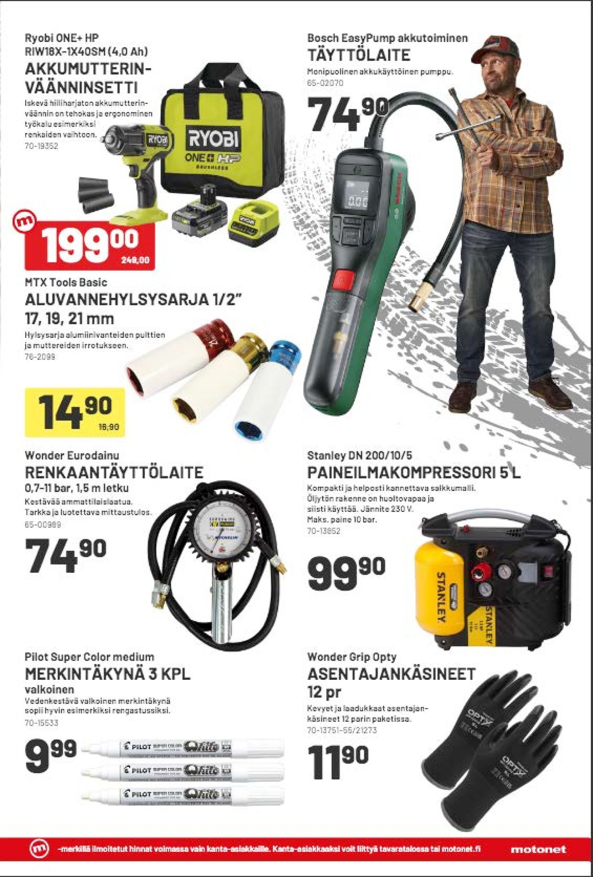 Katso ketjun Motonet tarjouslehti viikolta 11 sivustolla Viikkotarjoukset.fi. Löydät monia hyviä tarjouksia erilaisista tuotteista. Lue tarjouslehti täältä! Sivu 5