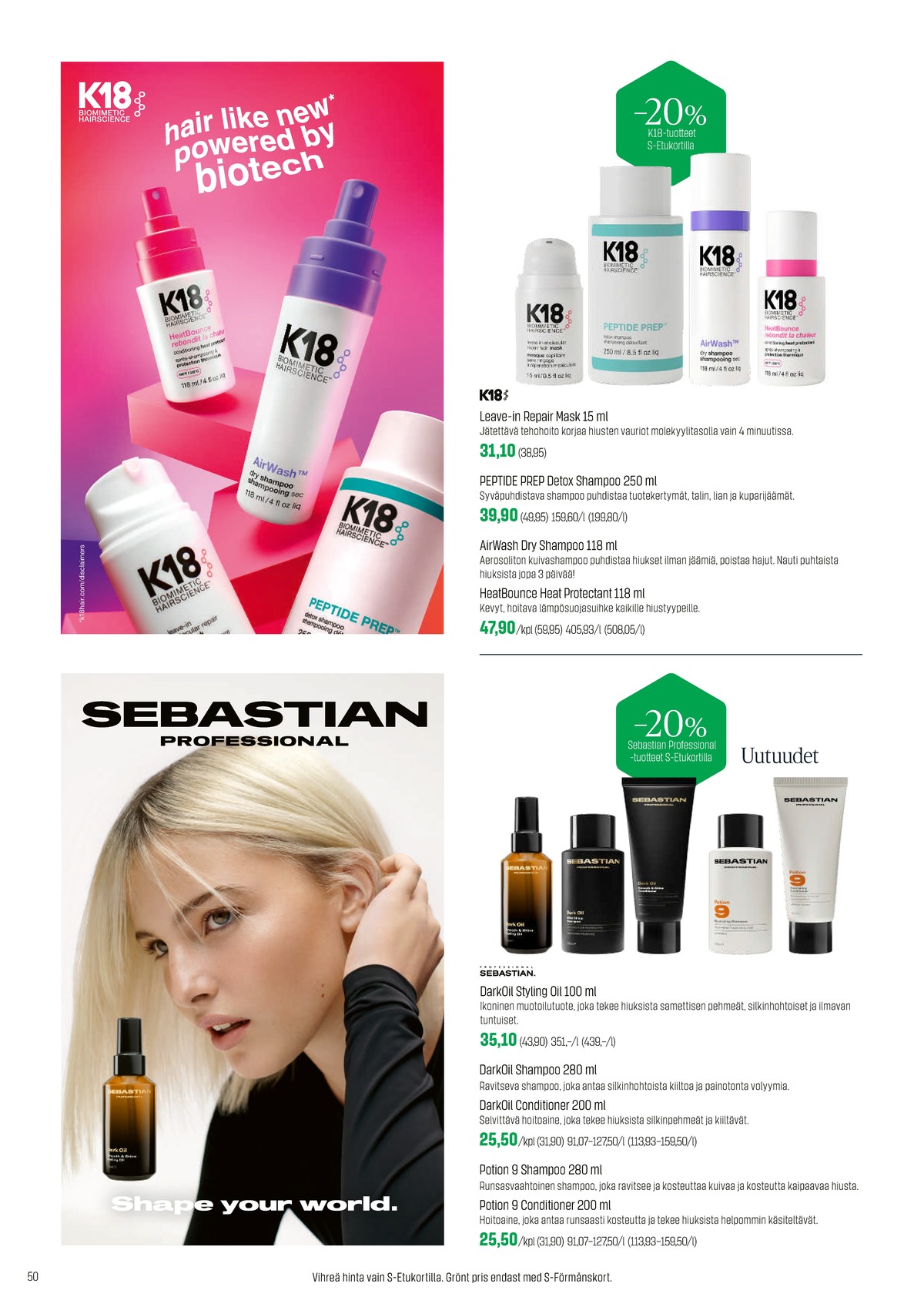 Katso ketjun Sokos tarjouslehti viikolta 12 sivustolla Viikkotarjoukset.fi. Löydät monia hyviä tarjouksia erilaisista tuotteista. Lue tarjouslehti täältä! Sivu 50