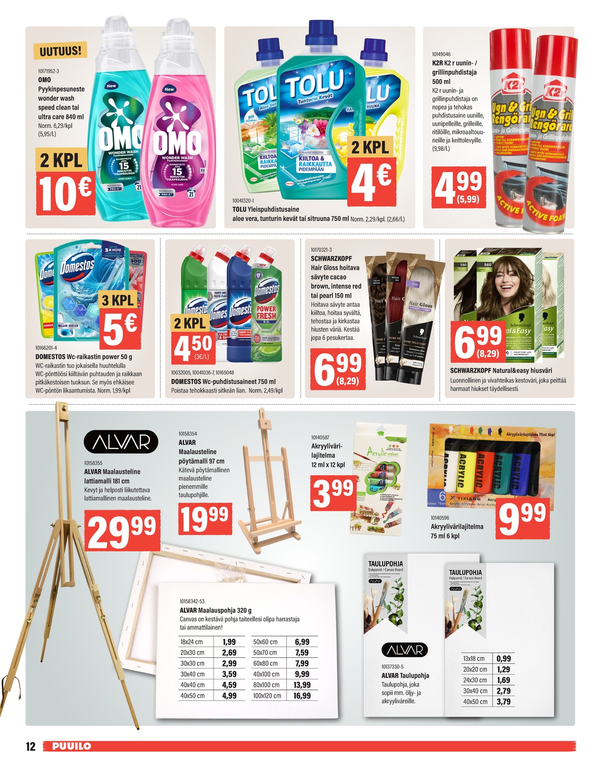 Katso ketjun Puuilo tarjouslehti viikolta 12 sivustolla Viikkotarjoukset.fi. Löydät monia hyviä tarjouksia erilaisista tuotteista. Lue tarjouslehti täältä! Sivu 12