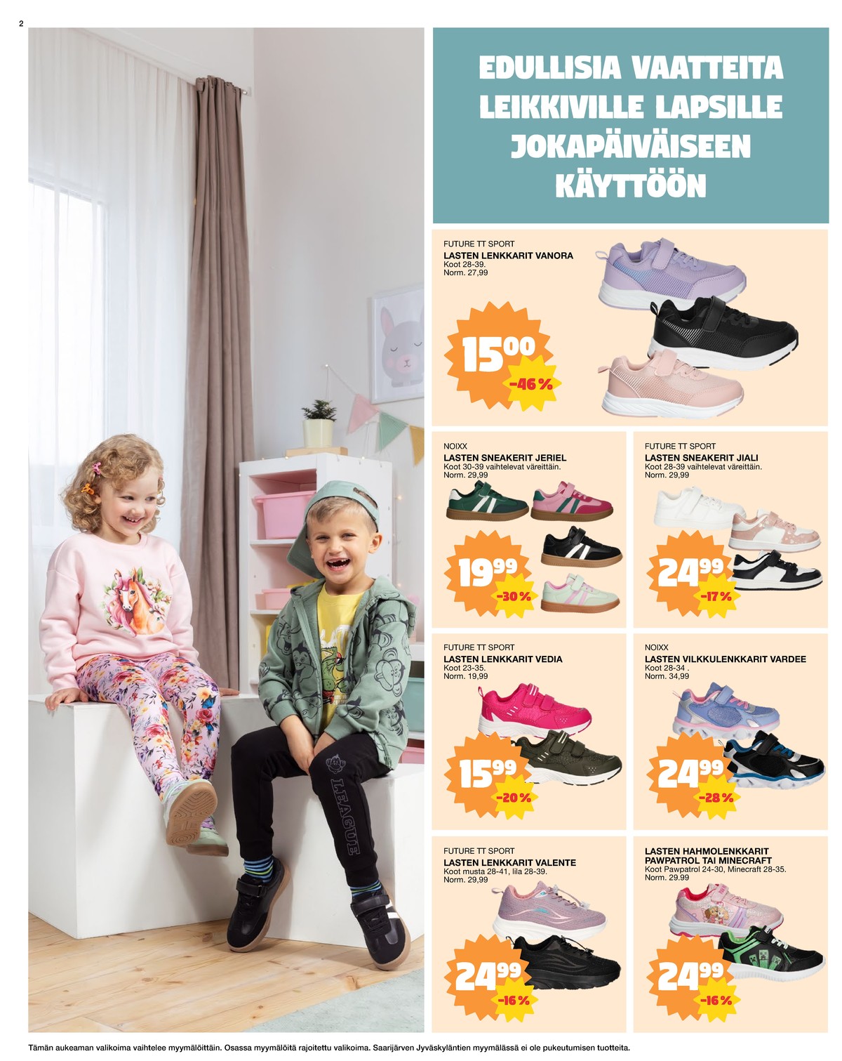 Katso ketjun Tokmanni tarjouslehti viikolta 12 sivustolla Viikkotarjoukset.fi. Löydät monia hyviä tarjouksia erilaisista tuotteista. Lue tarjouslehti täältä! Sivu 2