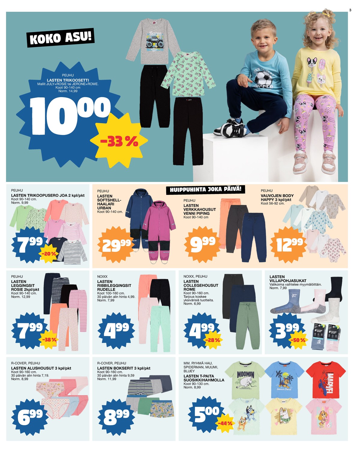 Katso ketjun Tokmanni tarjouslehti viikolta 12 sivustolla Viikkotarjoukset.fi. Löydät monia hyviä tarjouksia erilaisista tuotteista. Lue tarjouslehti täältä! Sivu 3