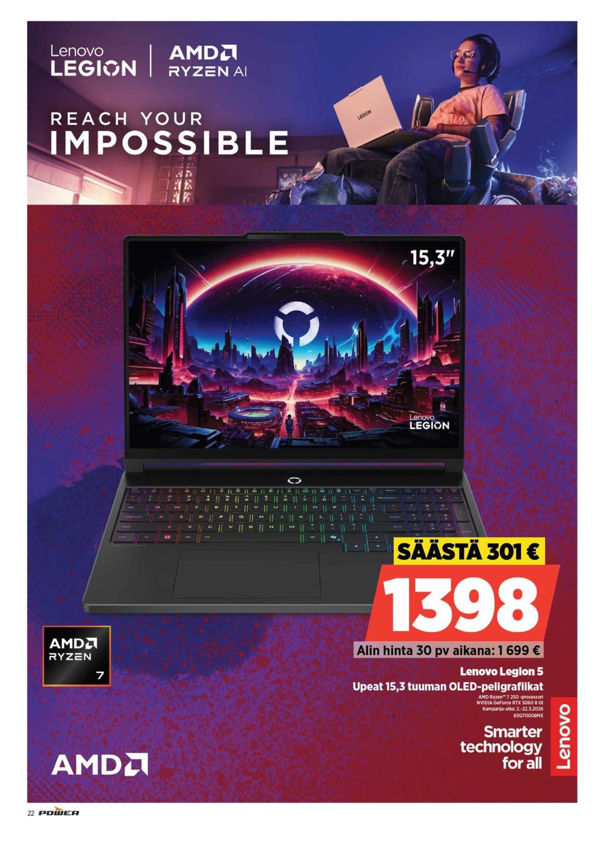 Katso ketjun Power tarjouslehti viikolta 12 sivustolla Viikkotarjoukset.fi. Löydät monia hyviä tarjouksia erilaisista tuotteista. Lue tarjouslehti täältä! Sivu 22