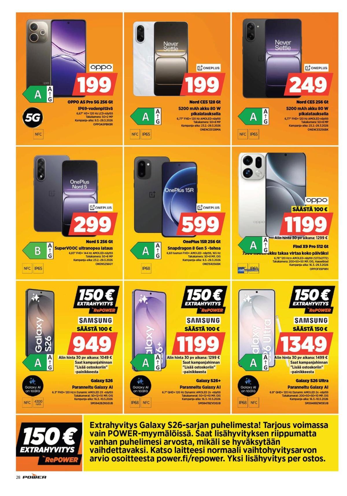 Katso ketjun Power tarjouslehti viikolta 12 sivustolla Viikkotarjoukset.fi. Löydät monia hyviä tarjouksia erilaisista tuotteista. Lue tarjouslehti täältä! Sivu 29