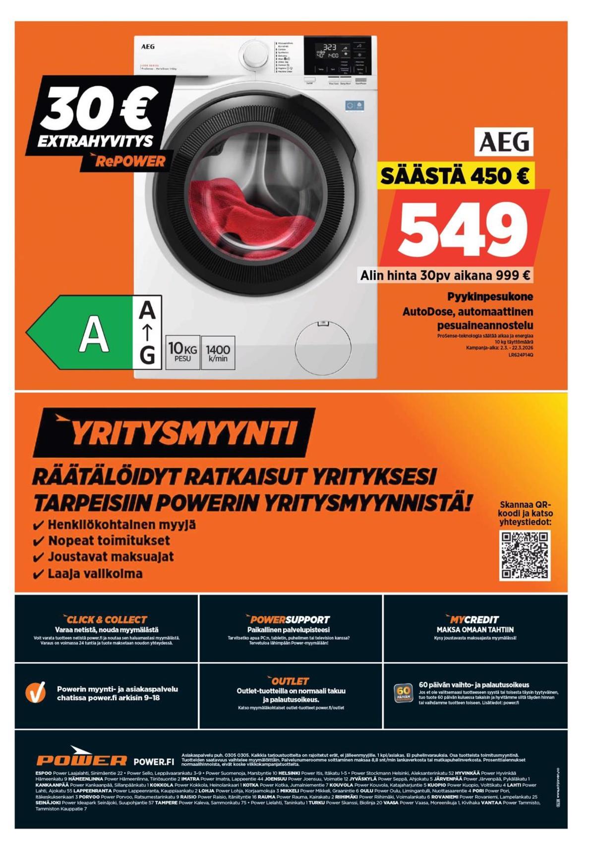 Katso ketjun Power tarjouslehti viikolta 12 sivustolla Viikkotarjoukset.fi. Löydät monia hyviä tarjouksia erilaisista tuotteista. Lue tarjouslehti täältä! Sivu 33