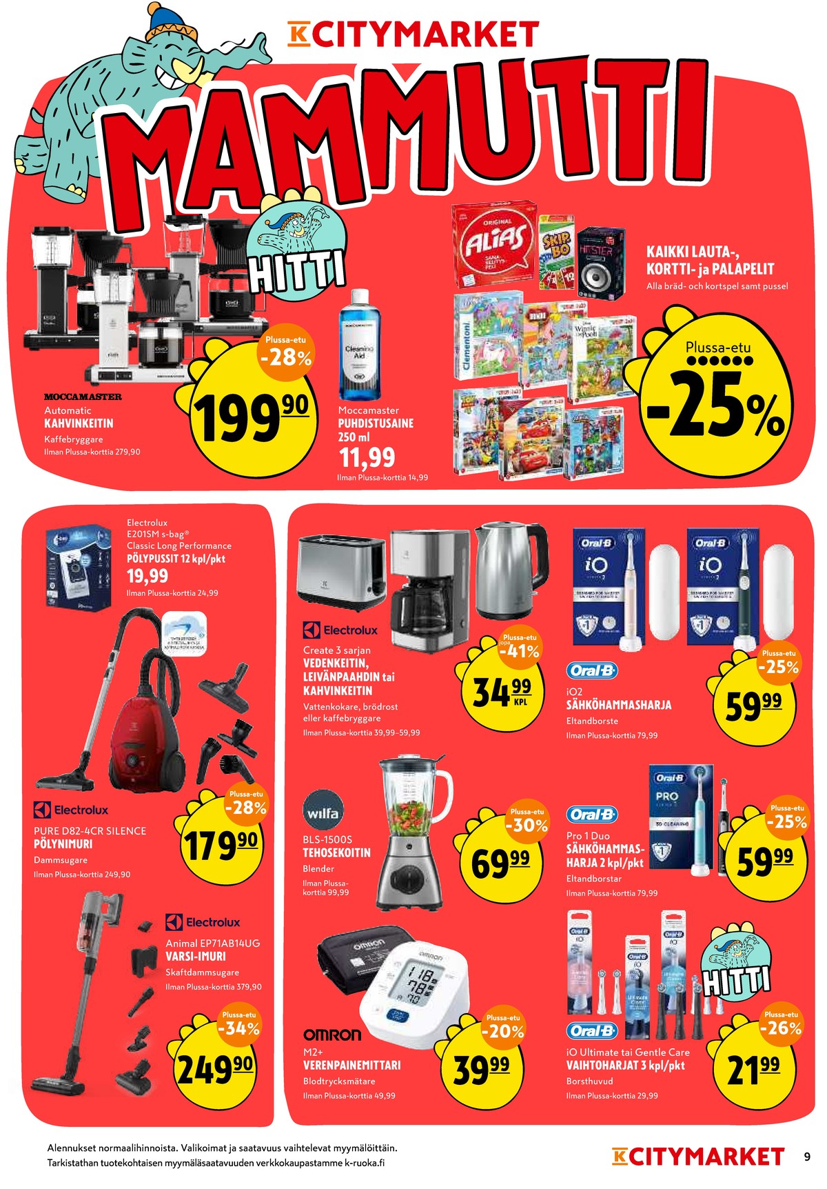 Katso ketjun K-Citymarket tarjouslehti viikolta 12 sivustolla Viikkotarjoukset.fi. Löydät monia hyviä tarjouksia erilaisista tuotteista. Lue tarjouslehti täältä! Sivu 9