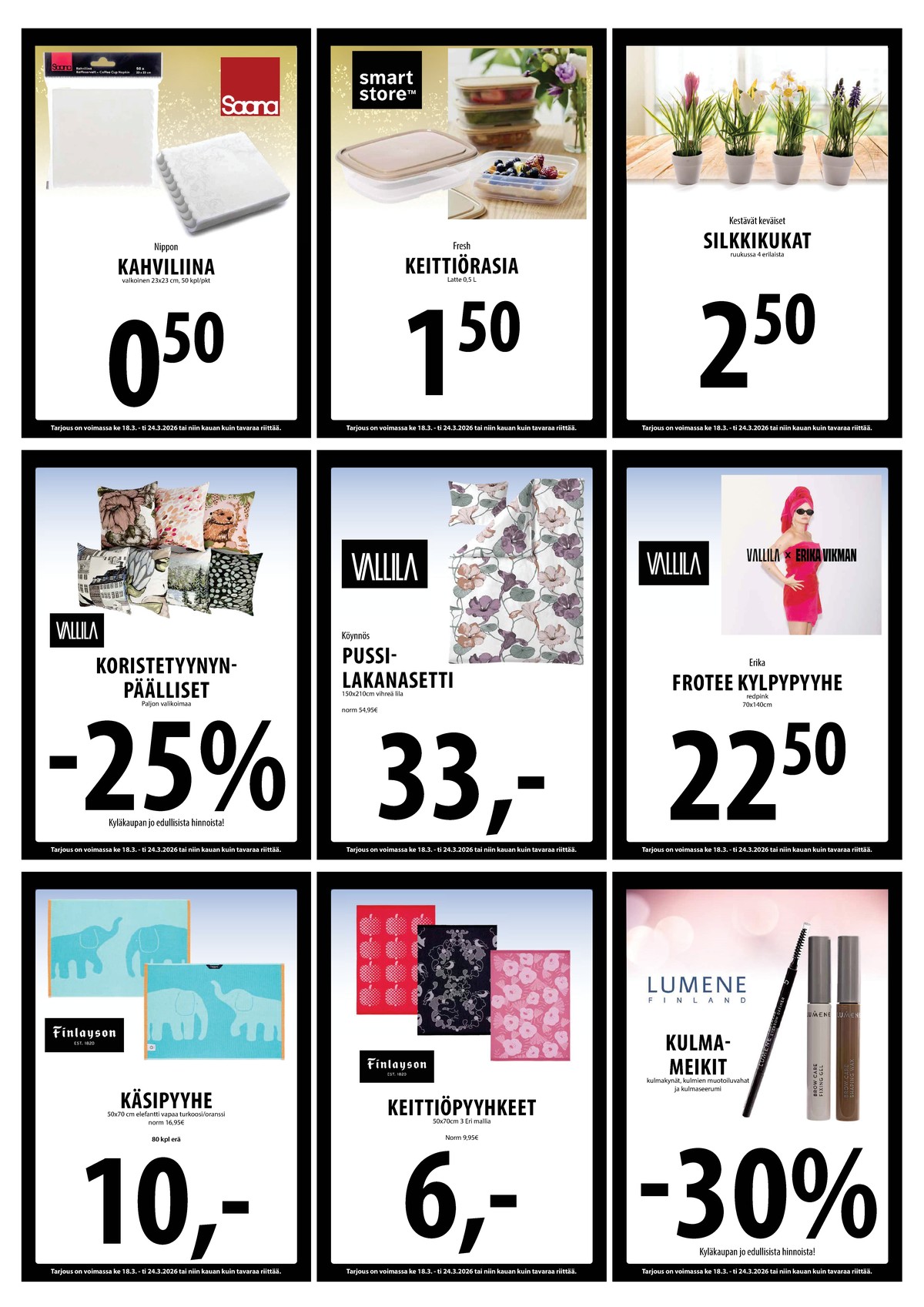 Katso ketjun Keskinen tarjouslehti viikolta 12 sivustolla Viikkotarjoukset.fi. Löydät monia hyviä tarjouksia erilaisista tuotteista. Lue tarjouslehti täältä! Sivu 13