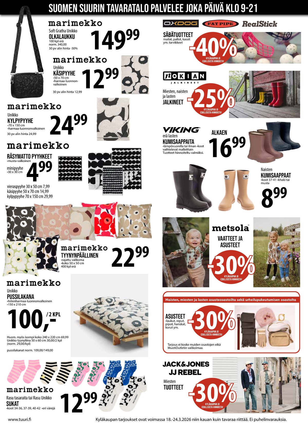 Katso ketjun Keskinen tarjouslehti viikolta 12 sivustolla Viikkotarjoukset.fi. Löydät monia hyviä tarjouksia erilaisista tuotteista. Lue tarjouslehti täältä! Sivu 3