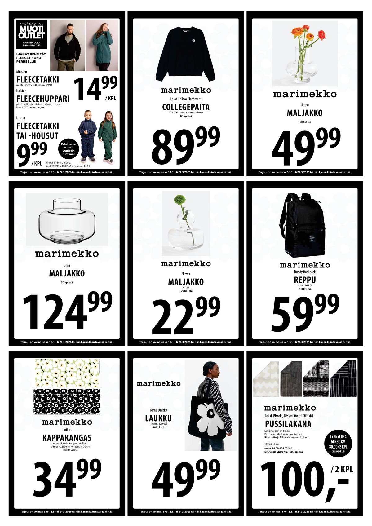 Katso ketjun Keskinen tarjouslehti viikolta 12 sivustolla Viikkotarjoukset.fi. Löydät monia hyviä tarjouksia erilaisista tuotteista. Lue tarjouslehti täältä! Sivu 8