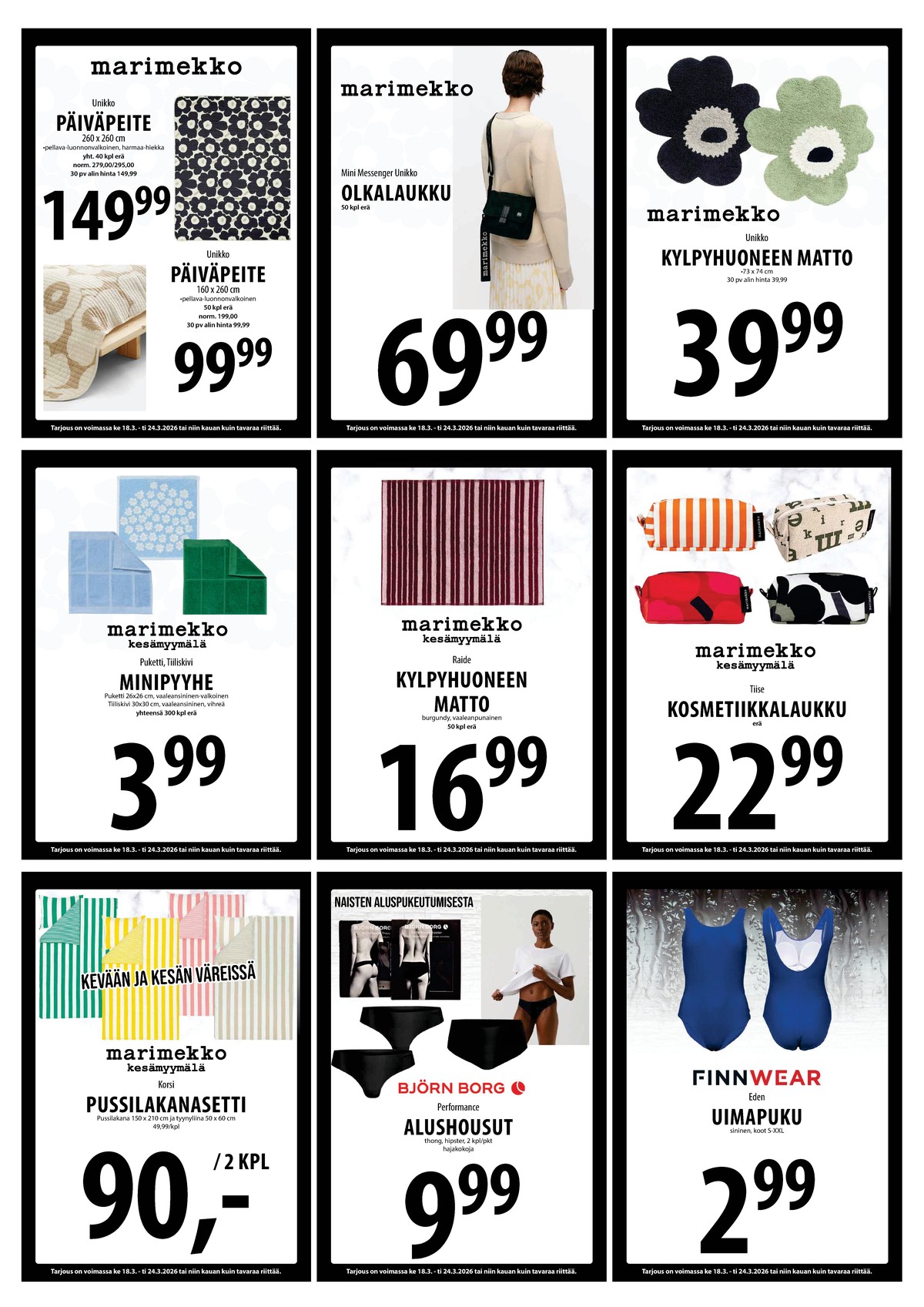 Katso ketjun Keskinen tarjouslehti viikolta 12 sivustolla Viikkotarjoukset.fi. Löydät monia hyviä tarjouksia erilaisista tuotteista. Lue tarjouslehti täältä! Sivu 9