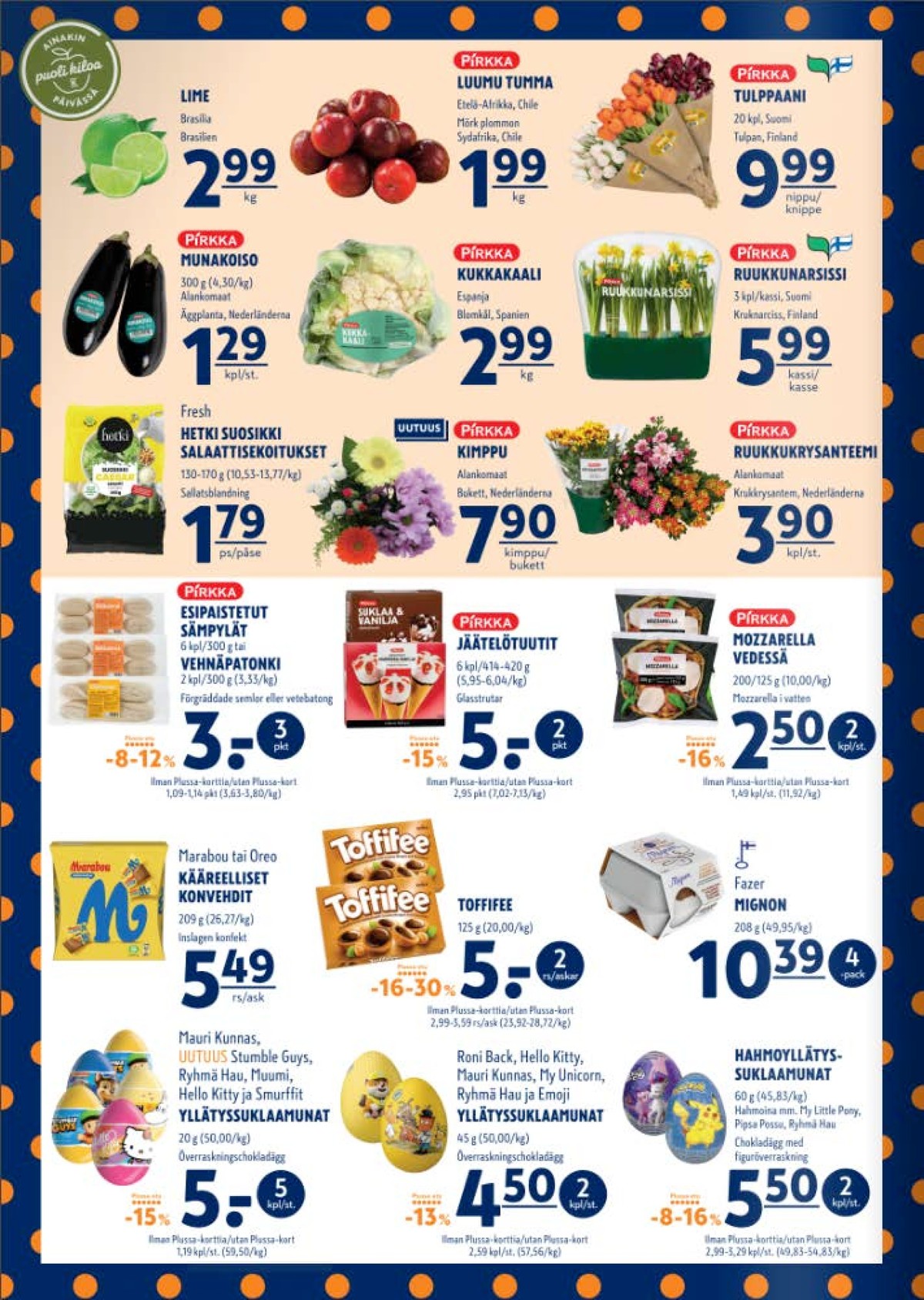 Katso ketjun K-Supermarket tarjouslehti viikolta 12 sivustolla Viikkotarjoukset.fi. Löydät monia hyviä tarjouksia erilaisista tuotteista. Lue tarjouslehti täältä! Sivu 2