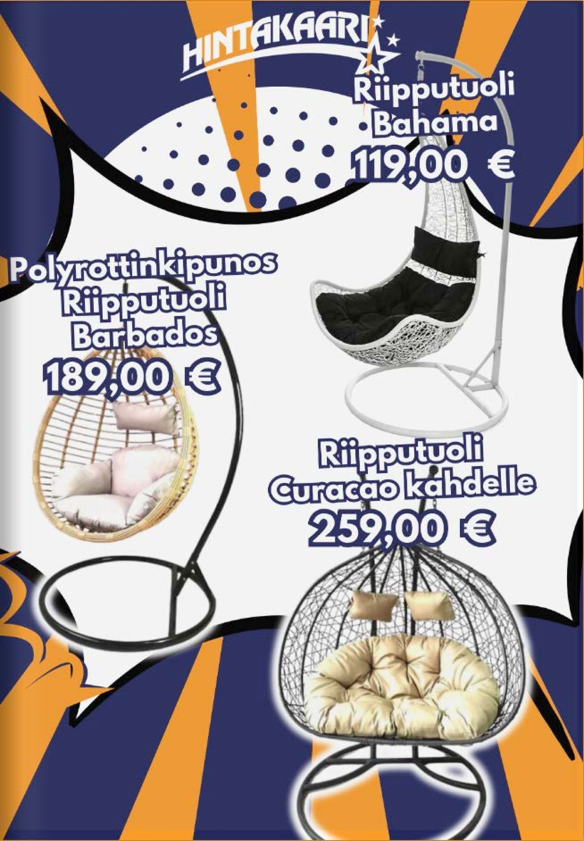 Katso ketjun Hintakaari tarjouslehti viikolta 12 sivustolla Viikkotarjoukset.fi. Löydät monia hyviä tarjouksia erilaisista tuotteista, esimerkiksi riipputuolit ei määritelty tai riipputuolit ei määritelty. Lue tarjouslehti täältä! Sivu 4